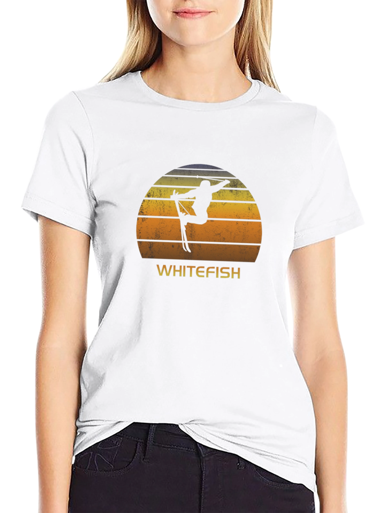 Whitefish Ski Sunset Graphic Tee