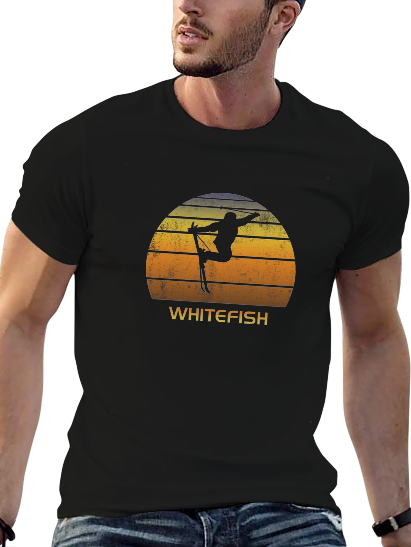 Whitefish Ski Sunset Graphic Tee