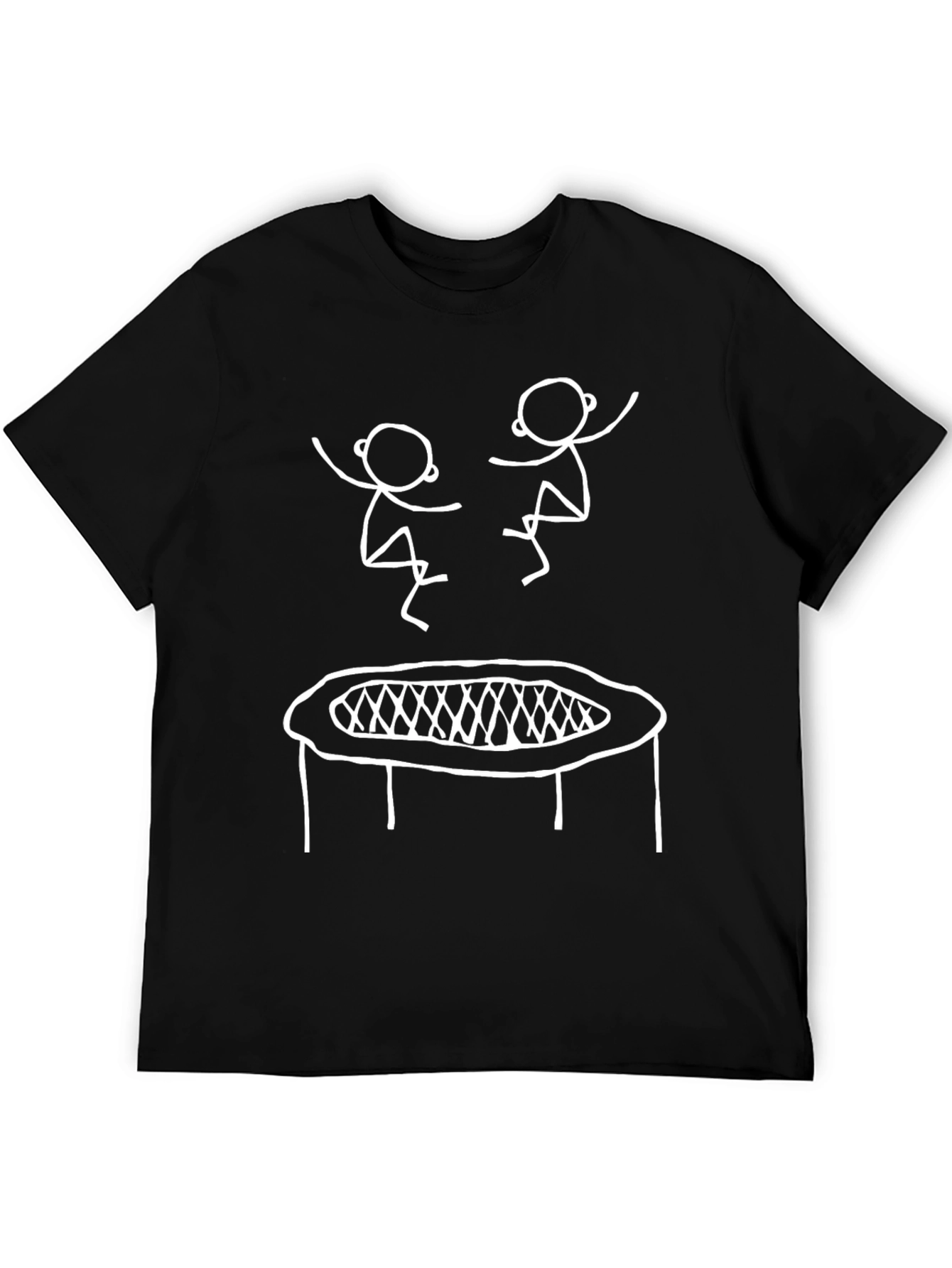 Trampoline Stick Figures Graphic Tee