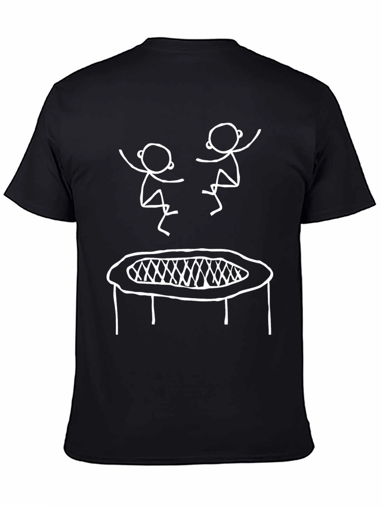 Trampoline Stick Figures Graphic Tee