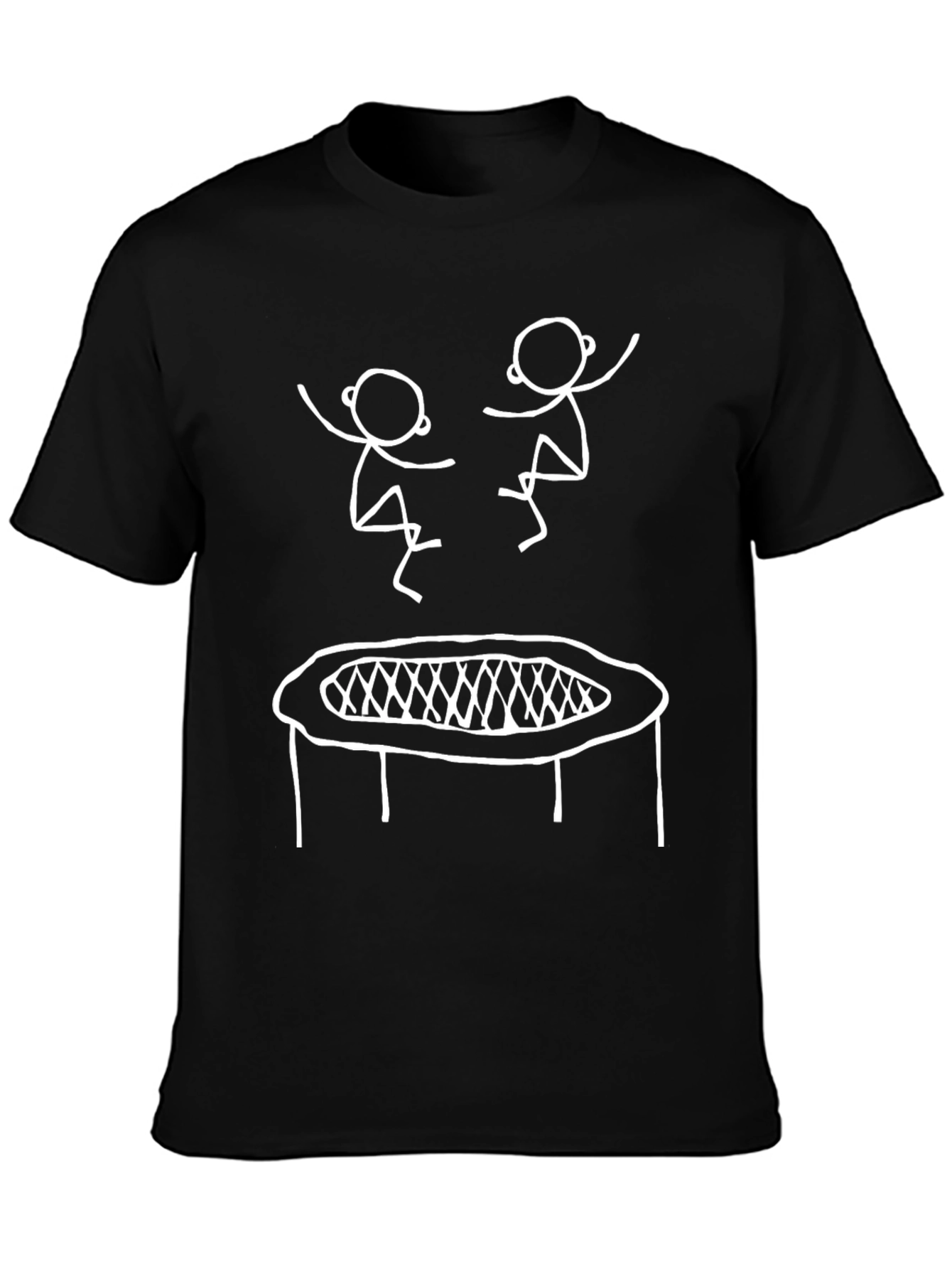 Trampoline Stick Figures Graphic Tee
