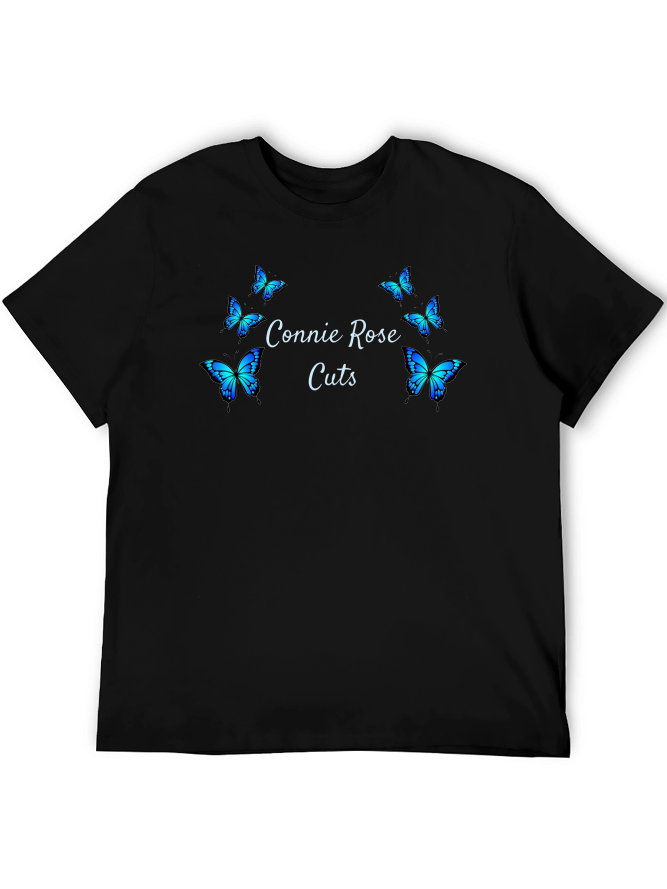 Connie Rose Cuts Butterfly Graphic Tee - Black