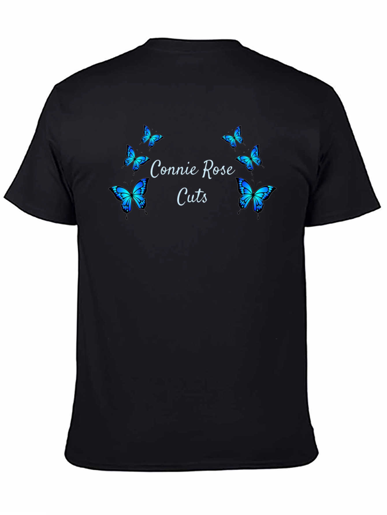 Connie Rose Cuts Butterfly Graphic Tee - Black