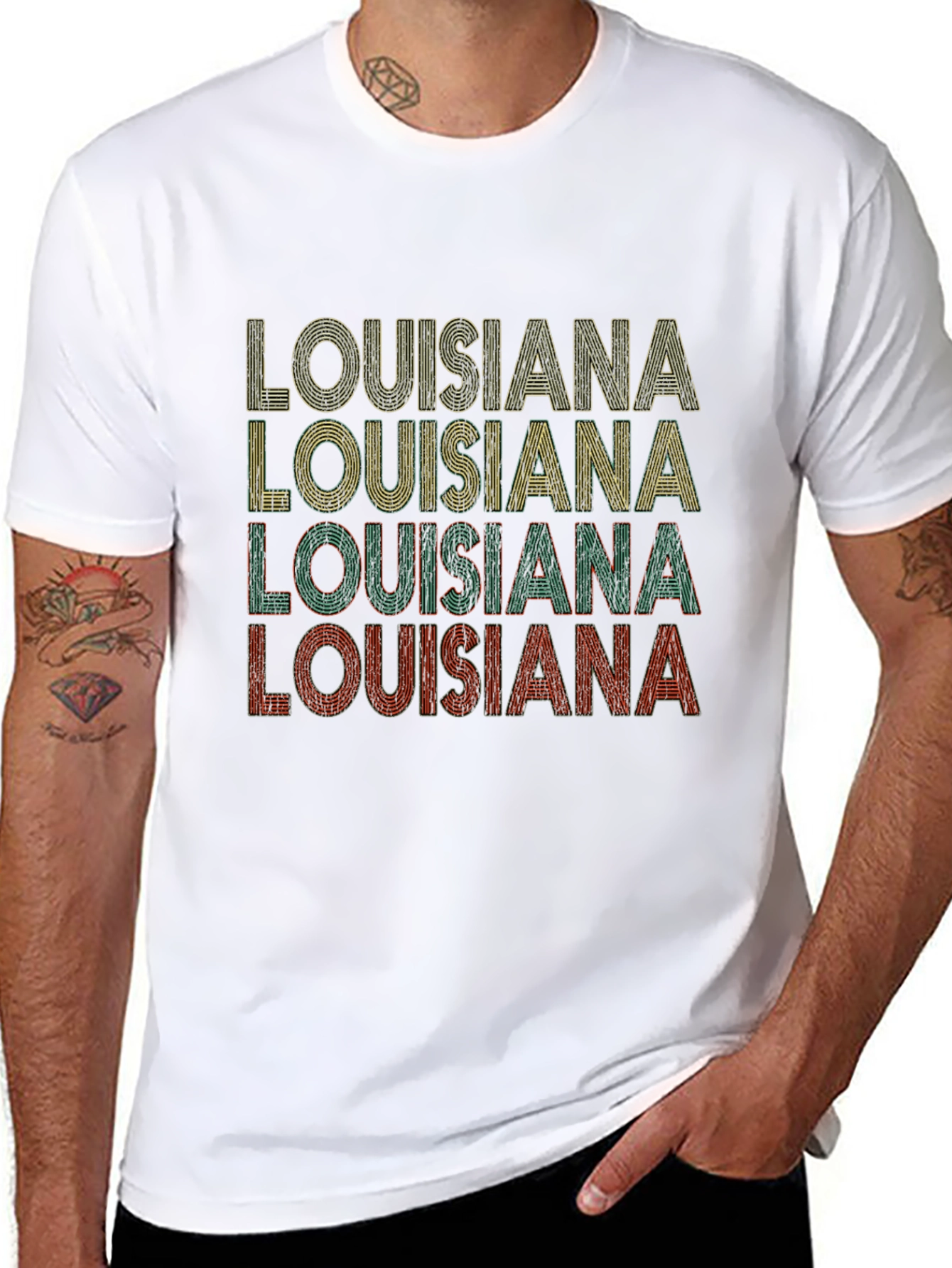 Retro Louisiana State Graphic T-Shirt