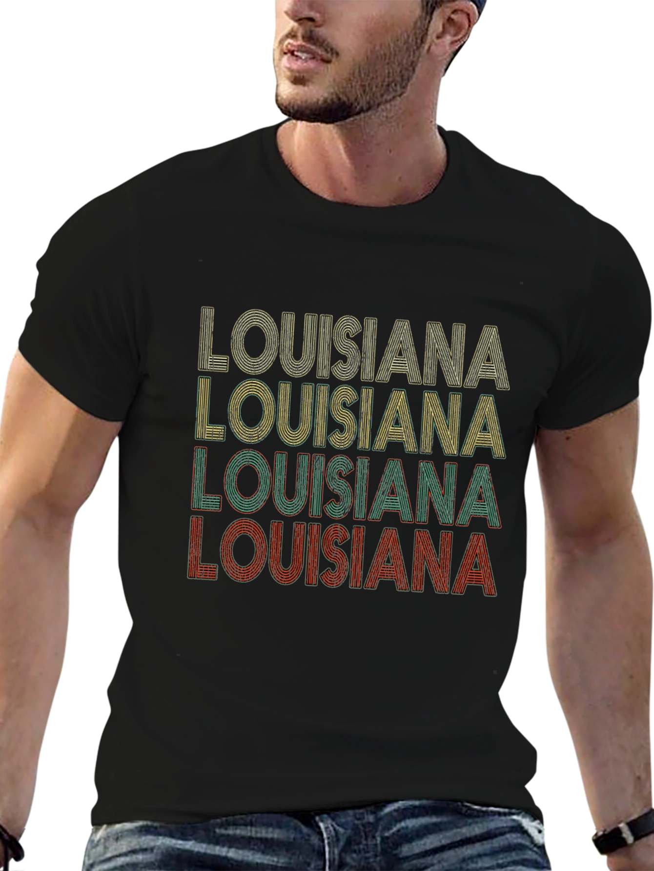 Retro Louisiana State Graphic T-Shirt