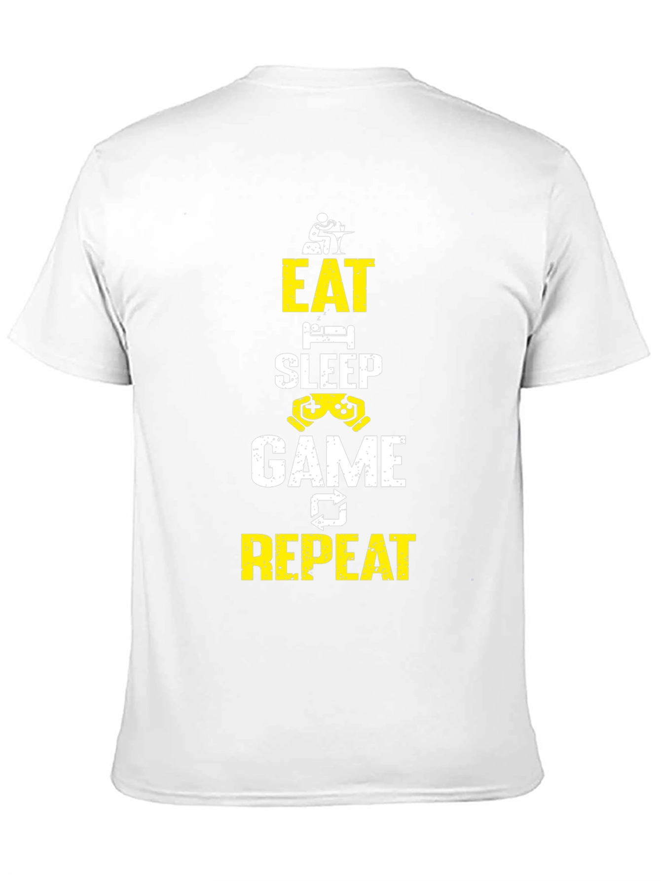 Eat Sleep Game Repeat Black Graphic Tee