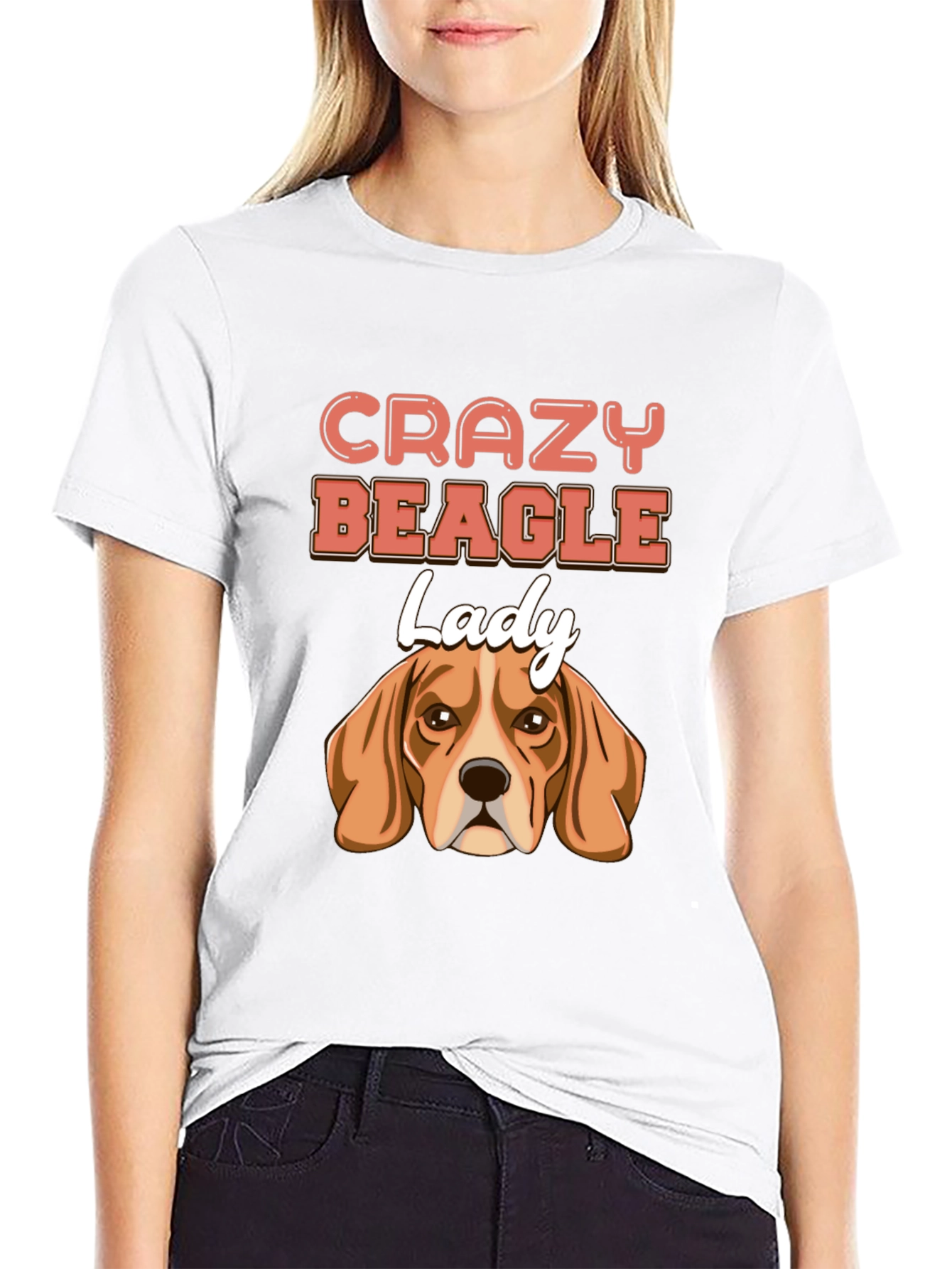 Crazy Beagle Lady T-Shirt - Cute Dog Lover Tee
