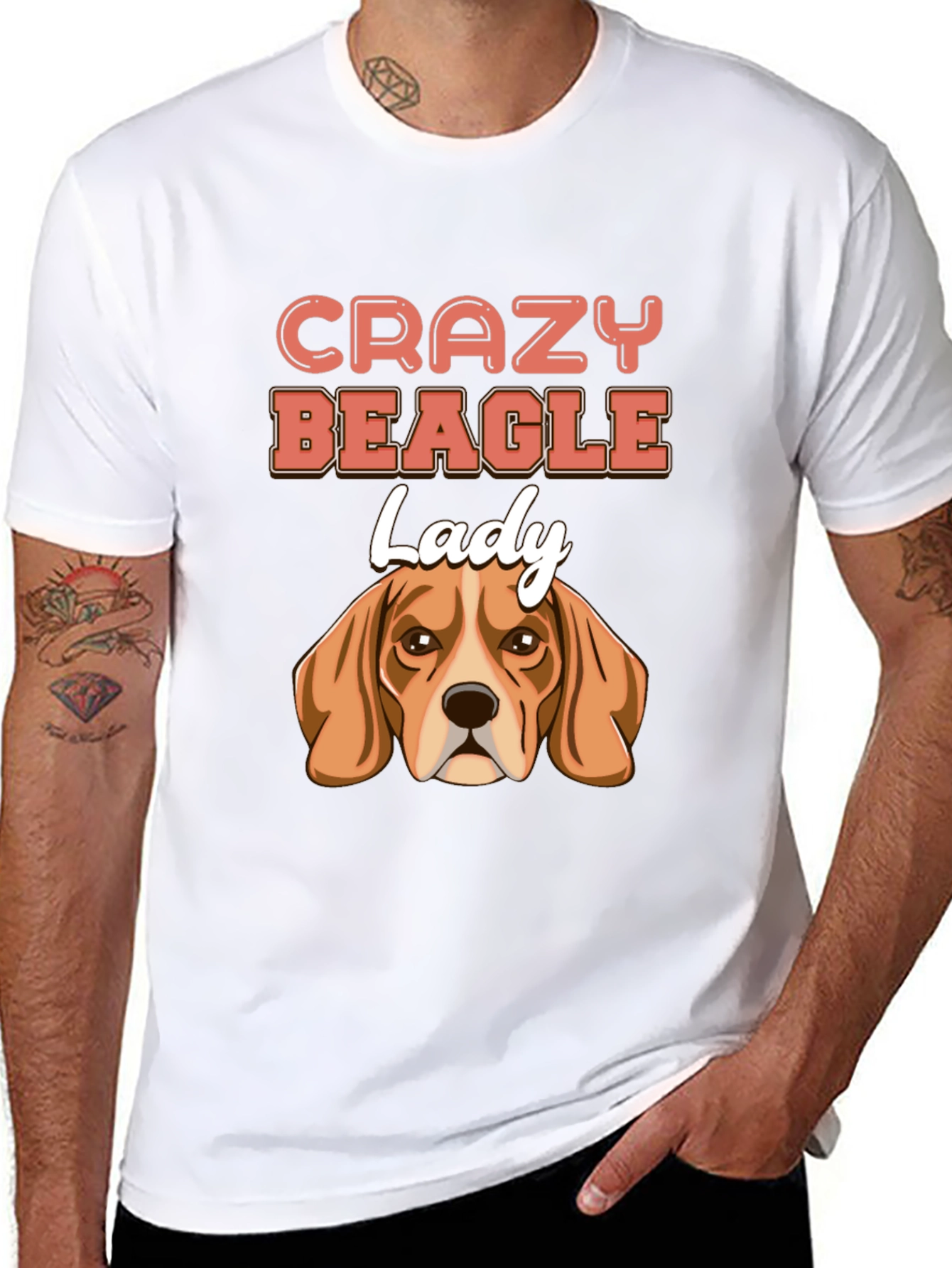 Crazy Beagle Lady T-Shirt - Cute Dog Lover Tee