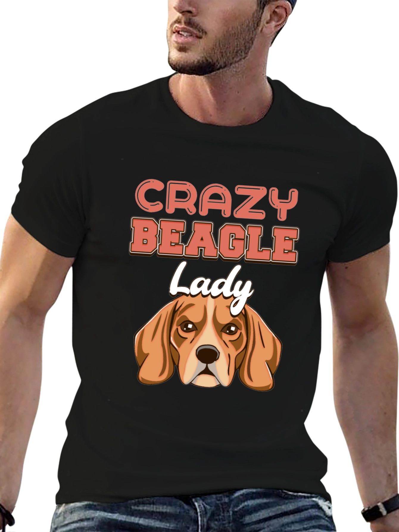 Crazy Beagle Lady T-Shirt - Cute Dog Lover Tee
