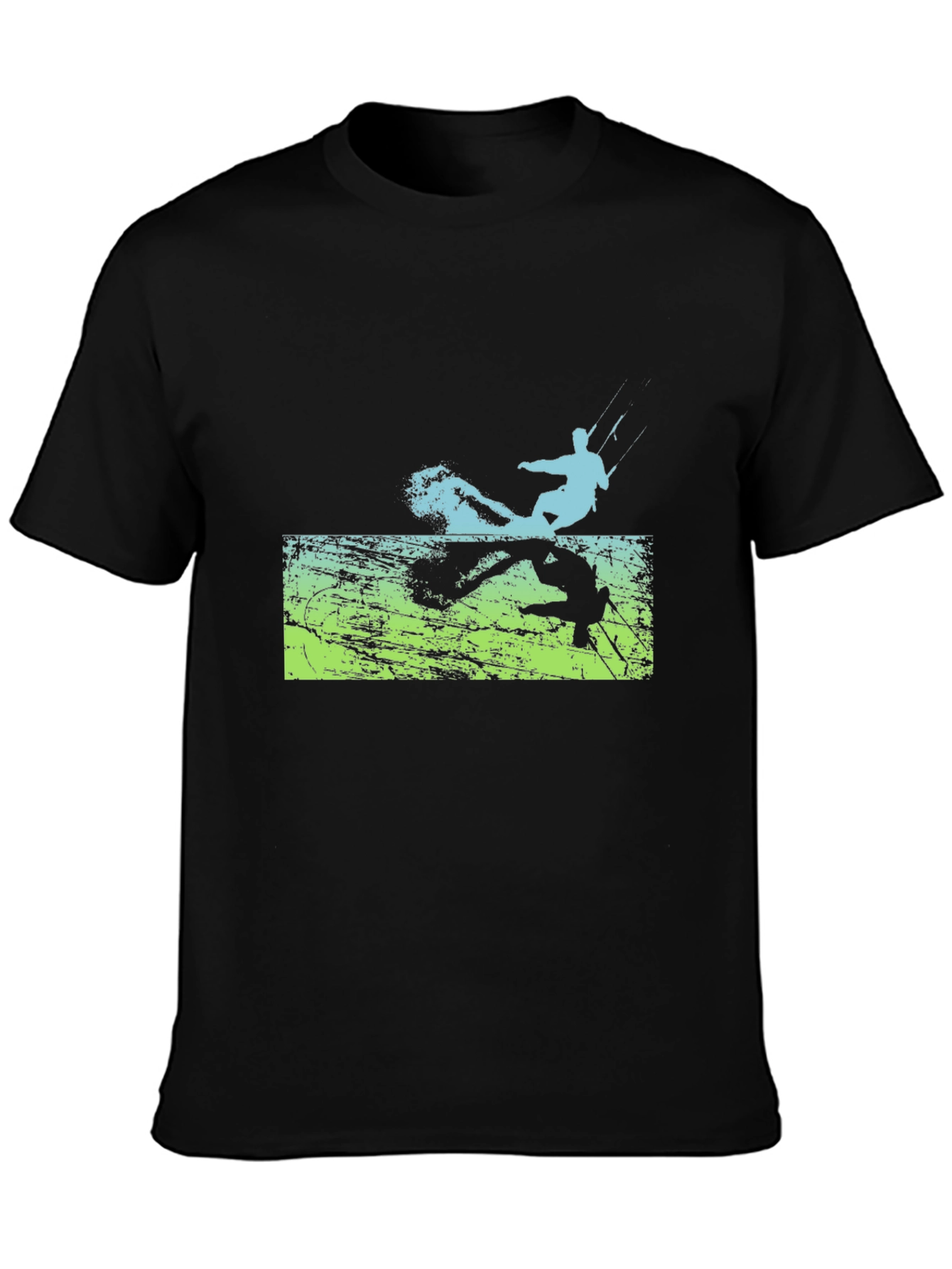 Kite Surfer Graphic Black T-Shirt