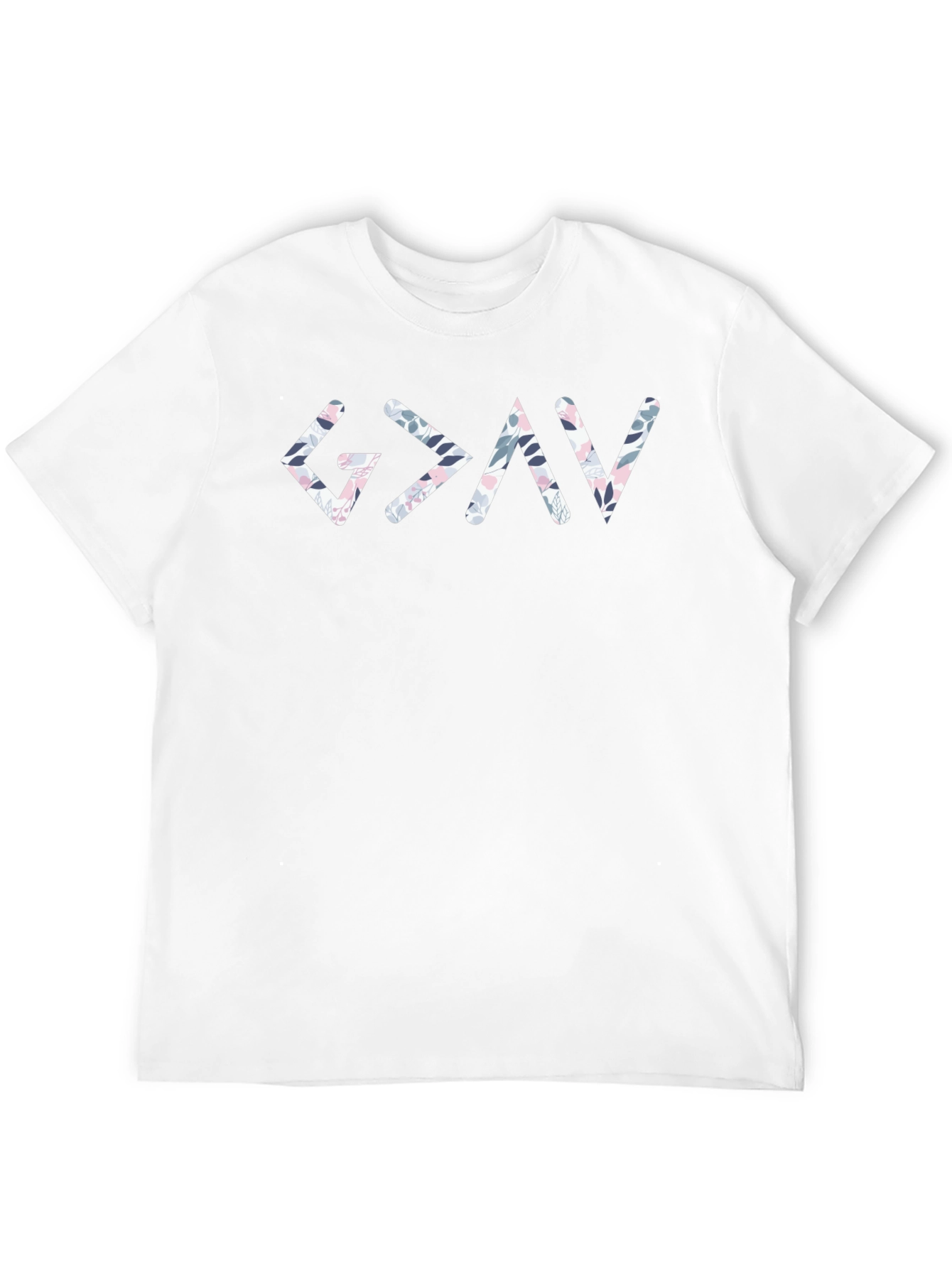 Floral Greater Than God T-Shirt - Christian Apparel