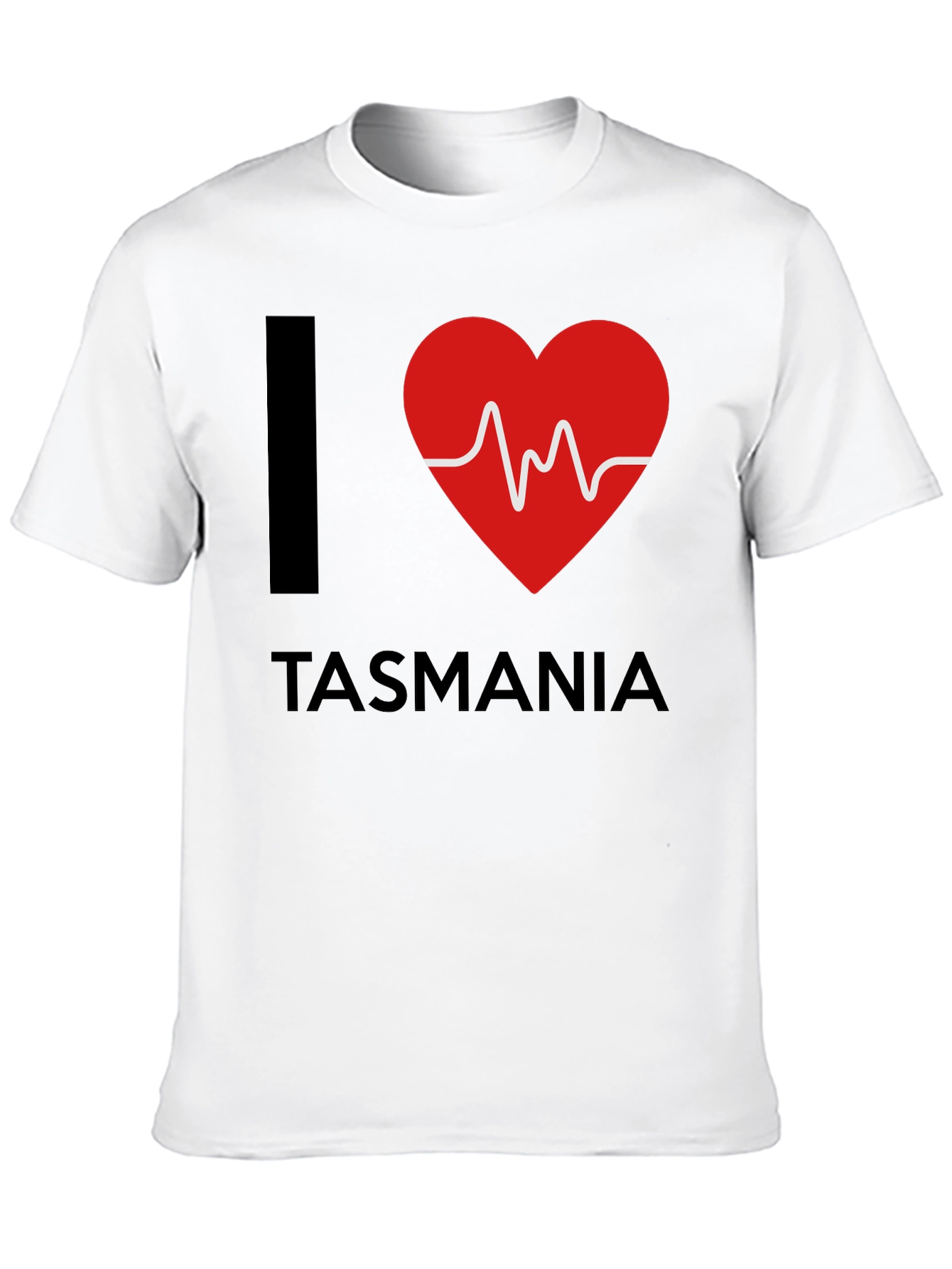 I Love Tasmania Heartbeat T-Shirt