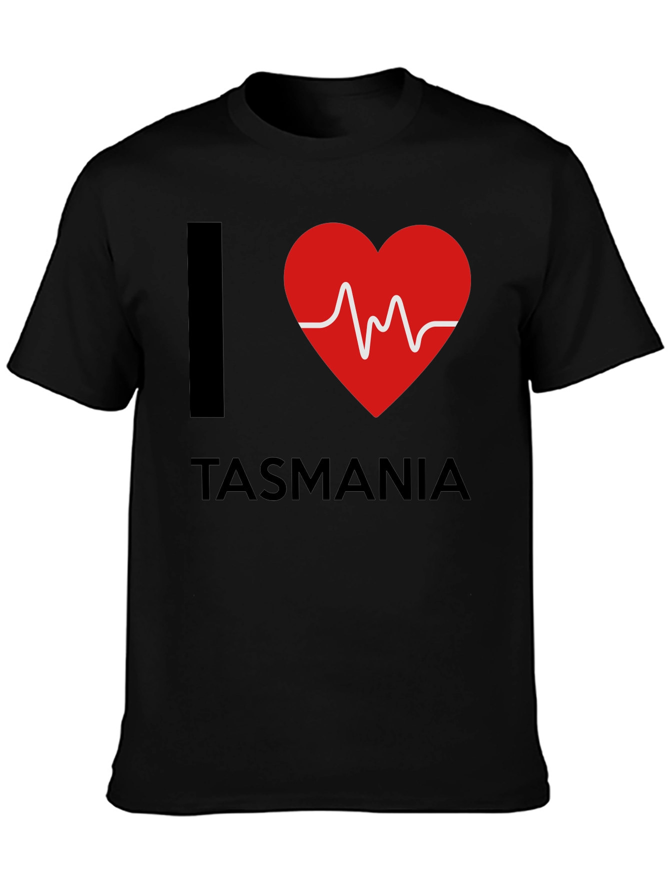 I Love Tasmania Heartbeat T-Shirt