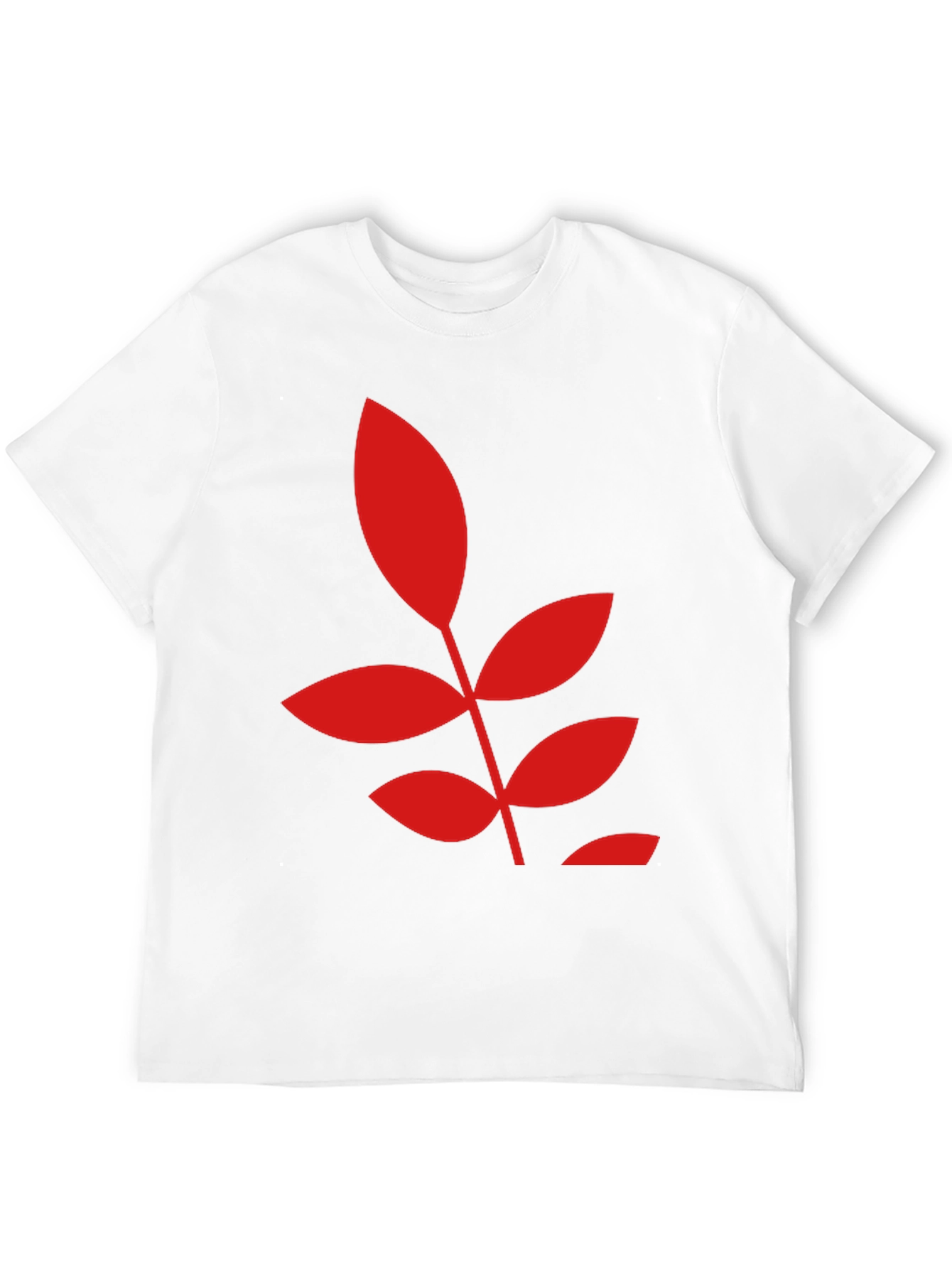 Bold Leaf Graphic Black T-Shirt