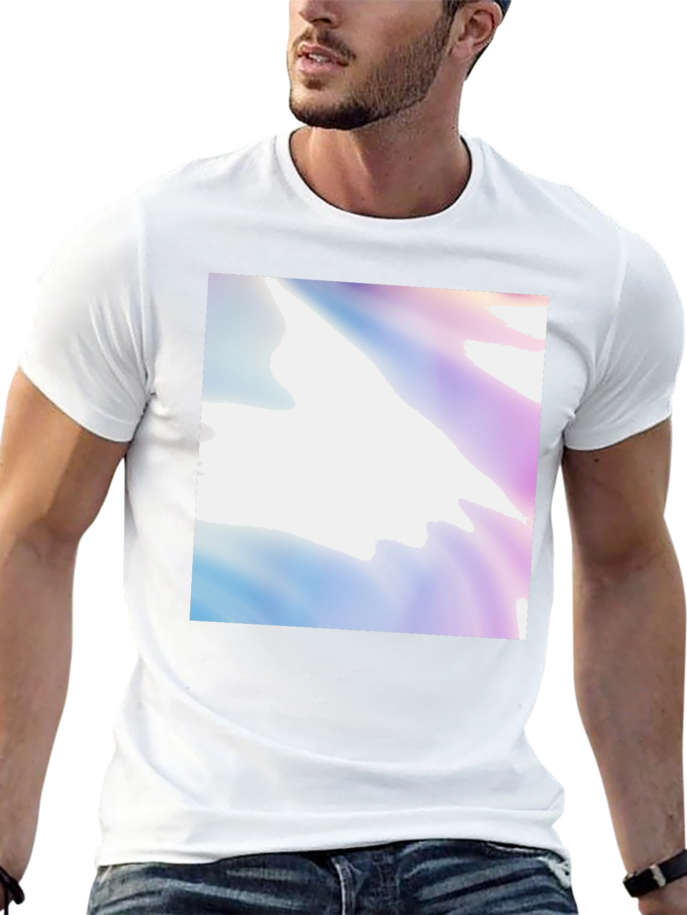 Abstract Swirl Graphic Tee - Stylish Black T-Shirt