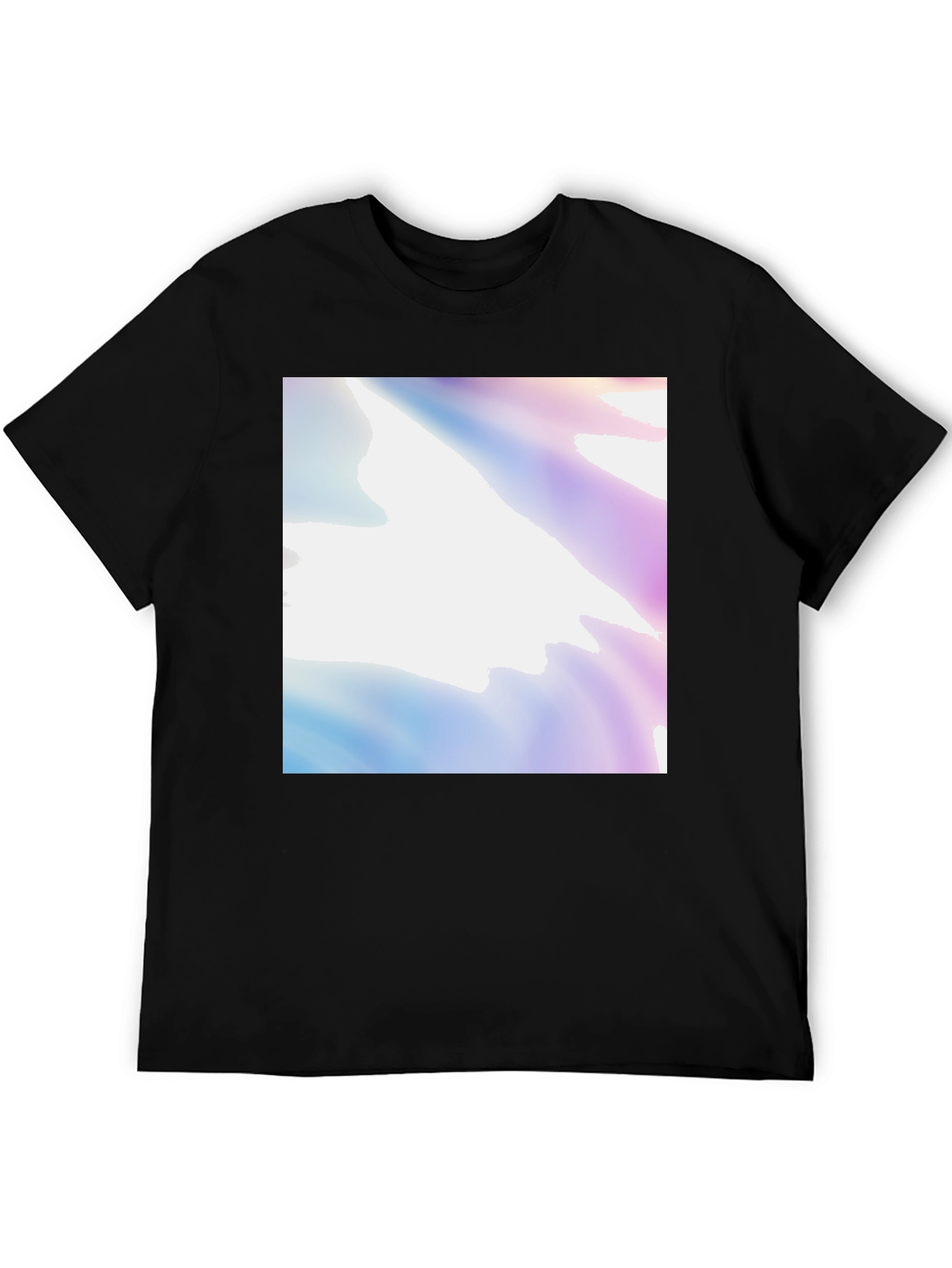 Abstract Swirl Graphic Tee - Stylish Black T-Shirt