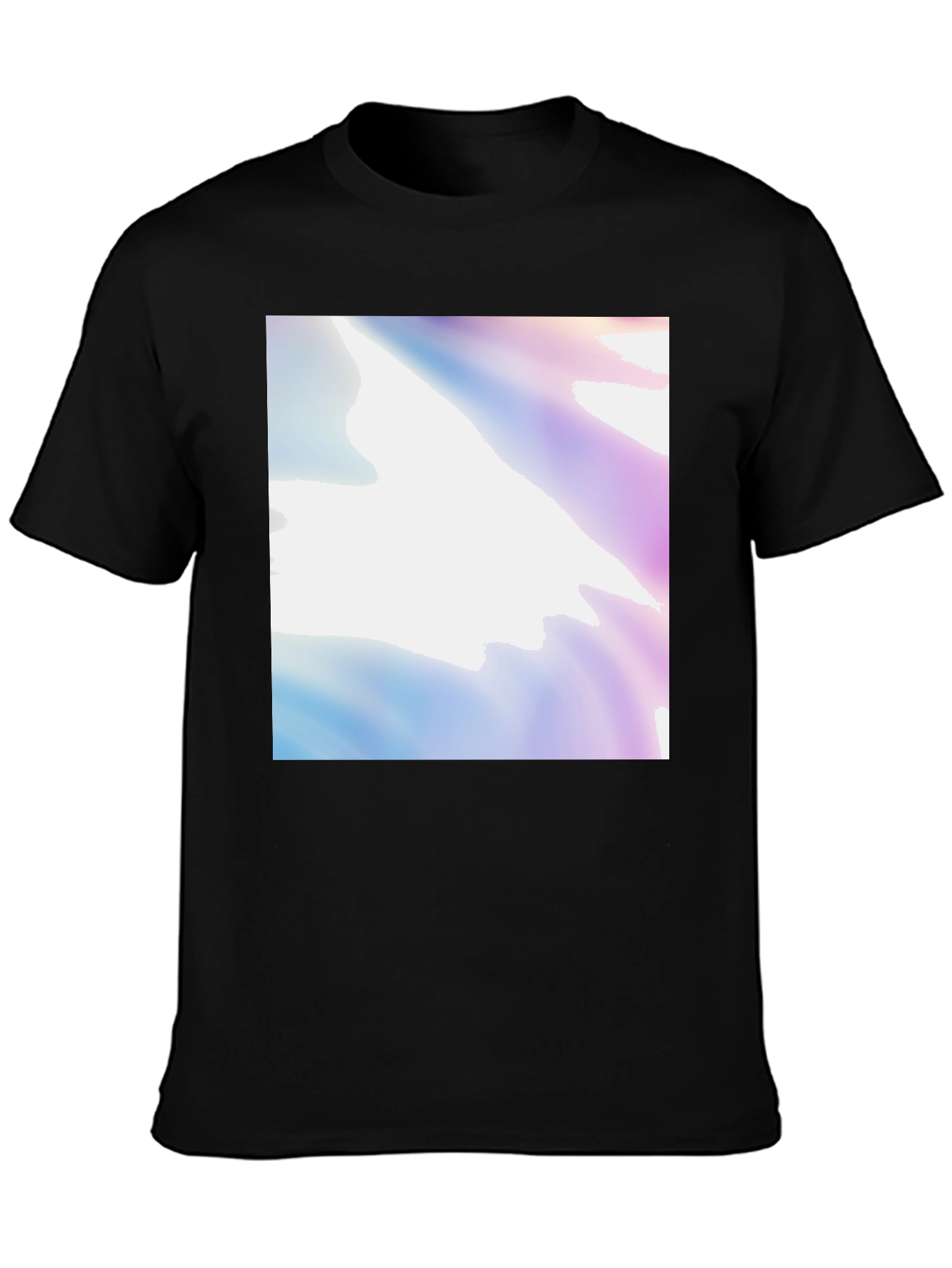 Abstract Swirl Graphic Tee - Stylish Black T-Shirt