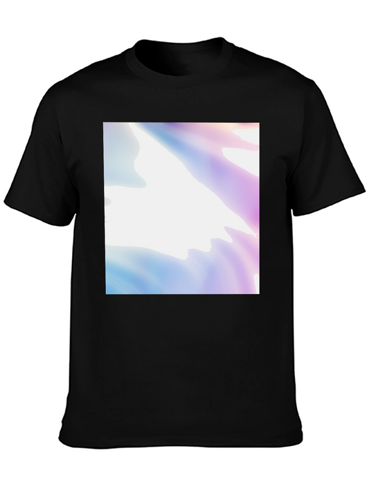 Abstract Swirl Graphic Tee - Stylish Black T-Shirt