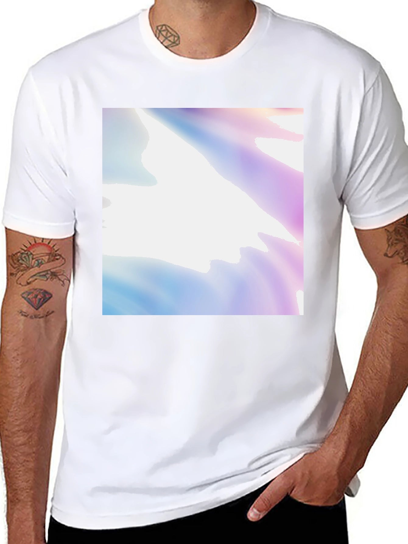 Abstract Swirl Graphic Tee - Stylish Black T-Shirt