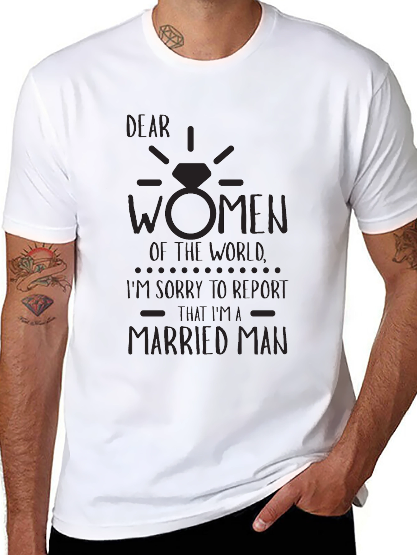 Dear Women T-Shirt Funny Married Man Graphic Tee