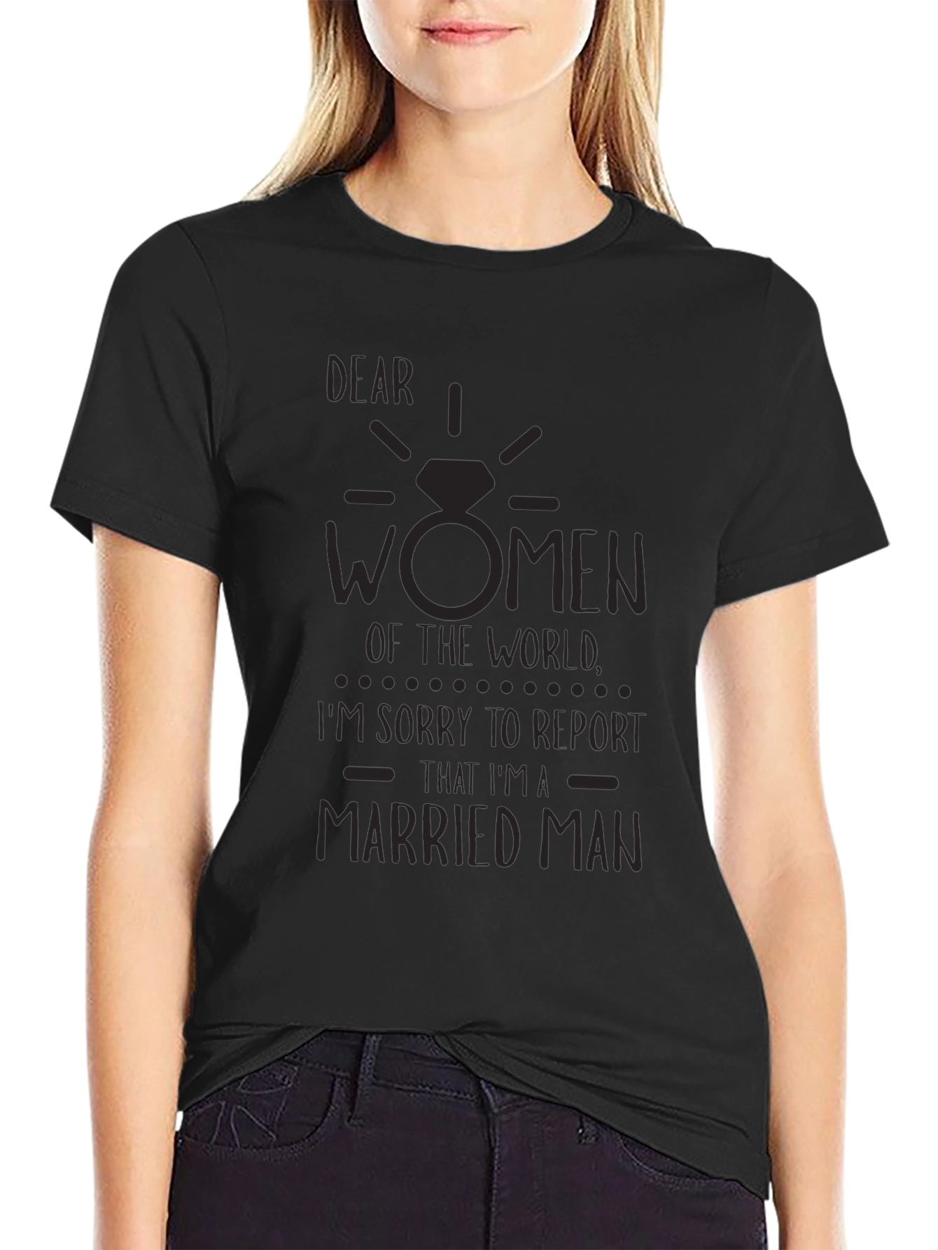 Dear Women T-Shirt Funny Married Man Graphic Tee