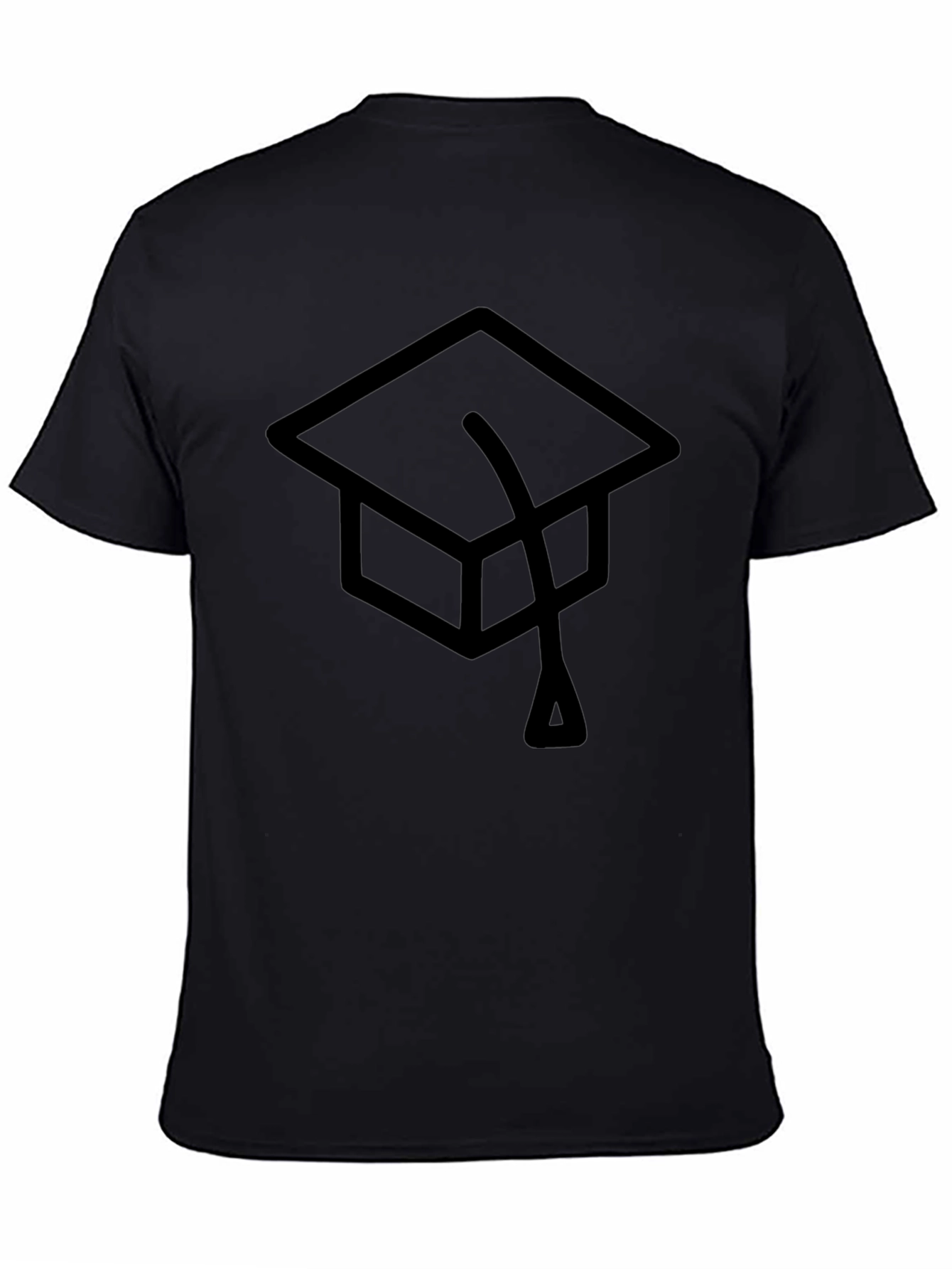 Graduation Cap Graphic Tee - Classic Black T-Shirt