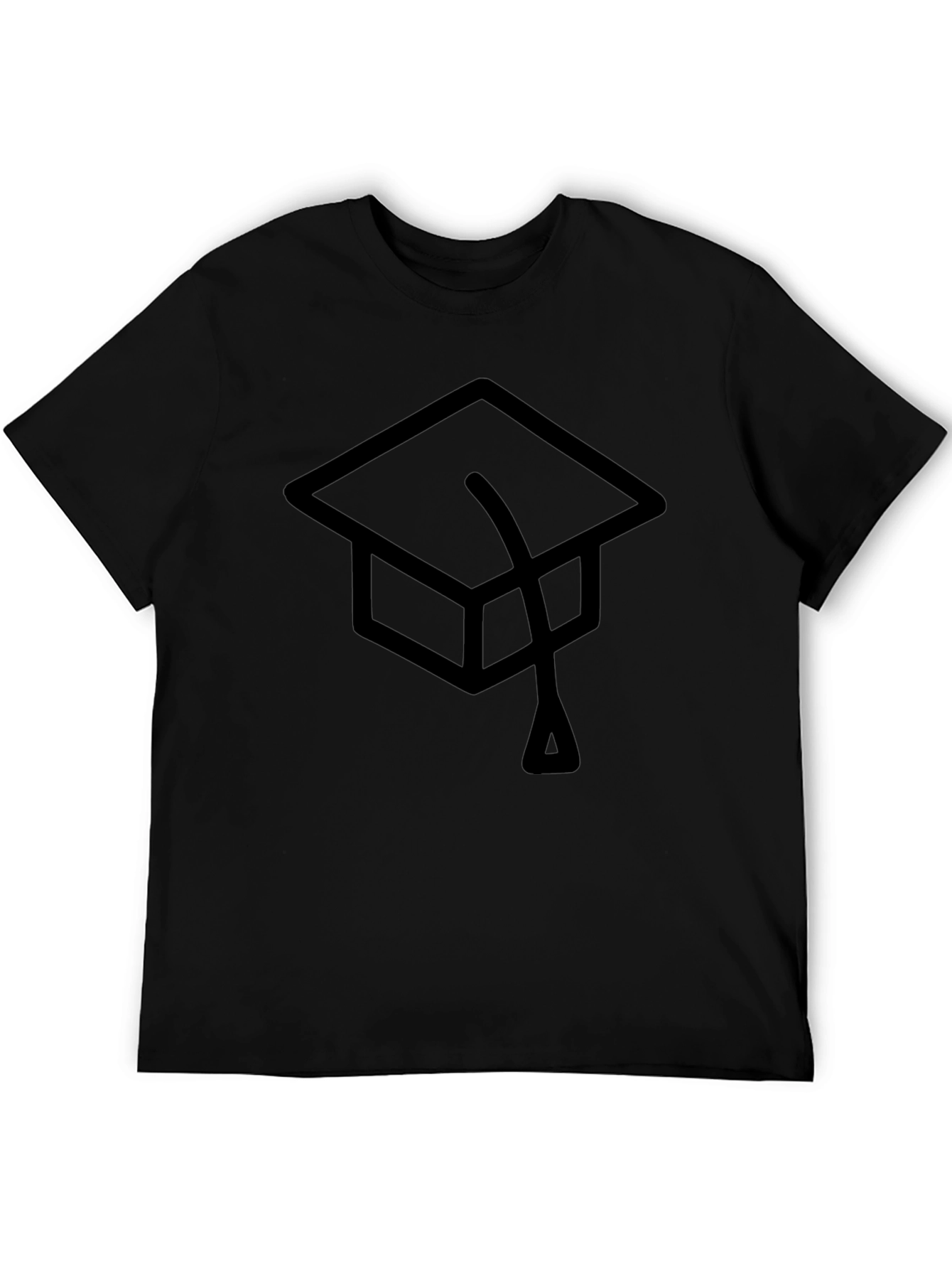 Graduation Cap Graphic Tee - Classic Black T-Shirt