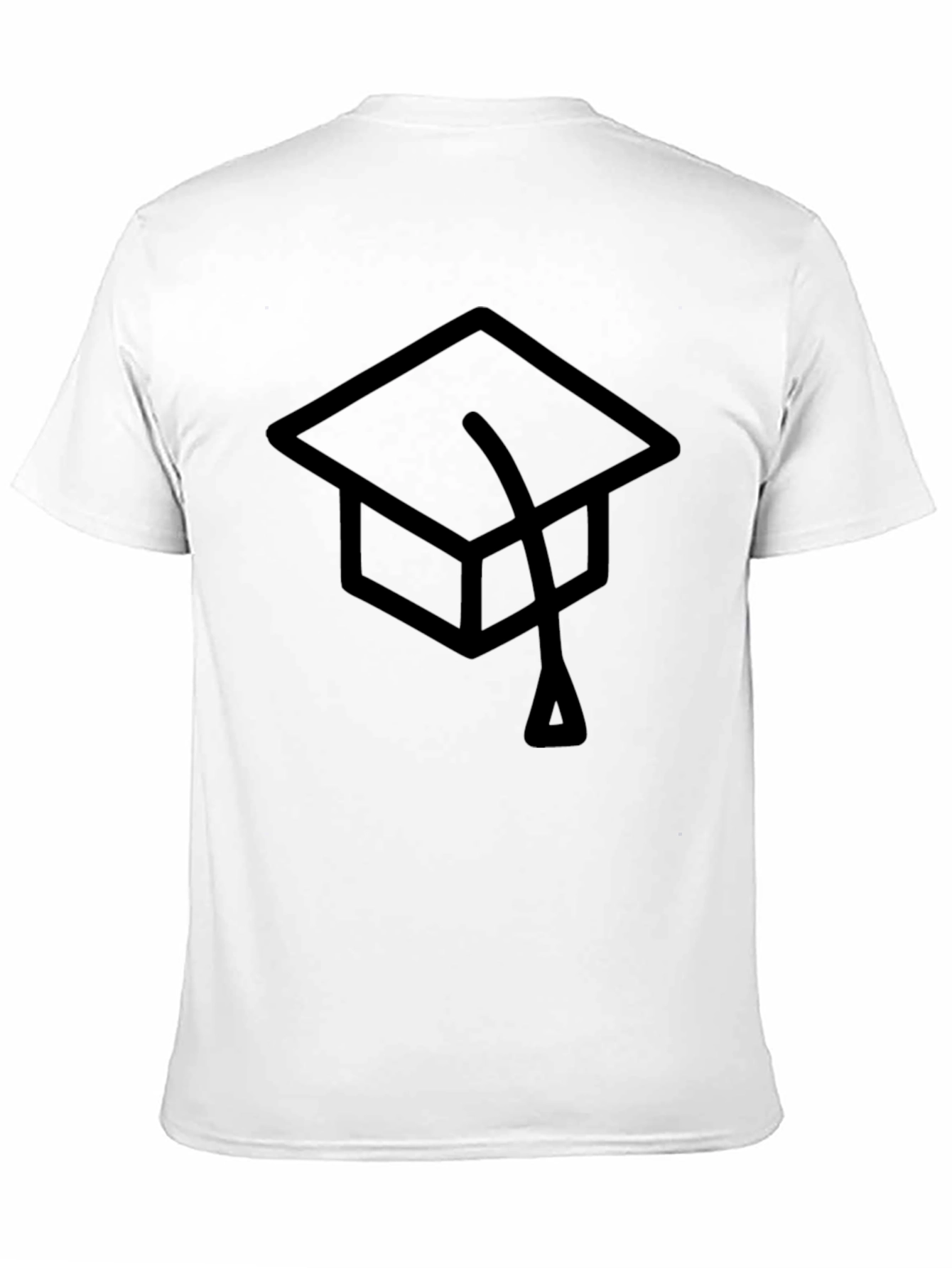 Graduation Cap Graphic Tee - Classic Black T-Shirt