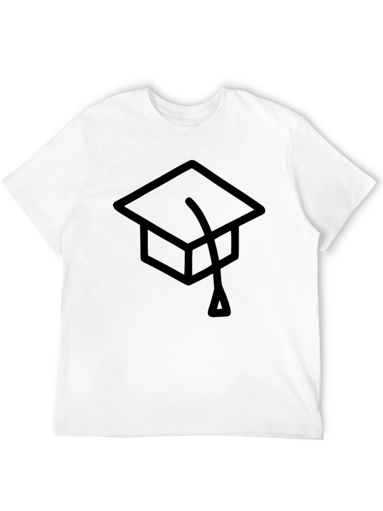 Graduation Cap Graphic Tee - Classic Black T-Shirt