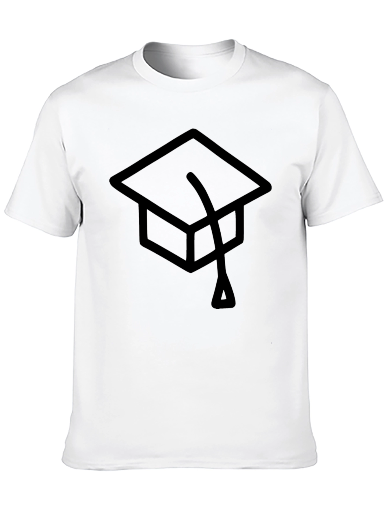 Graduation Cap Graphic Tee - Classic Black T-Shirt