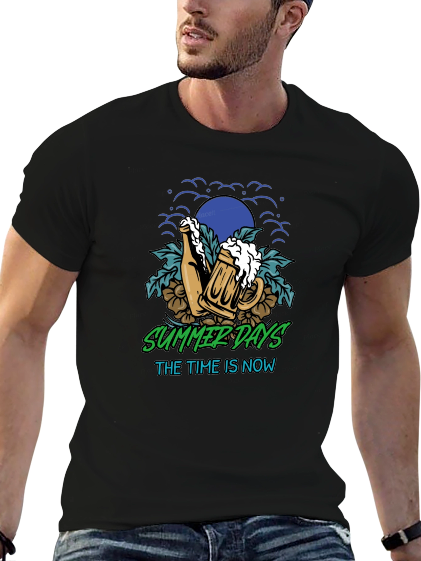 Summer Days Beer Graphic T-Shirt