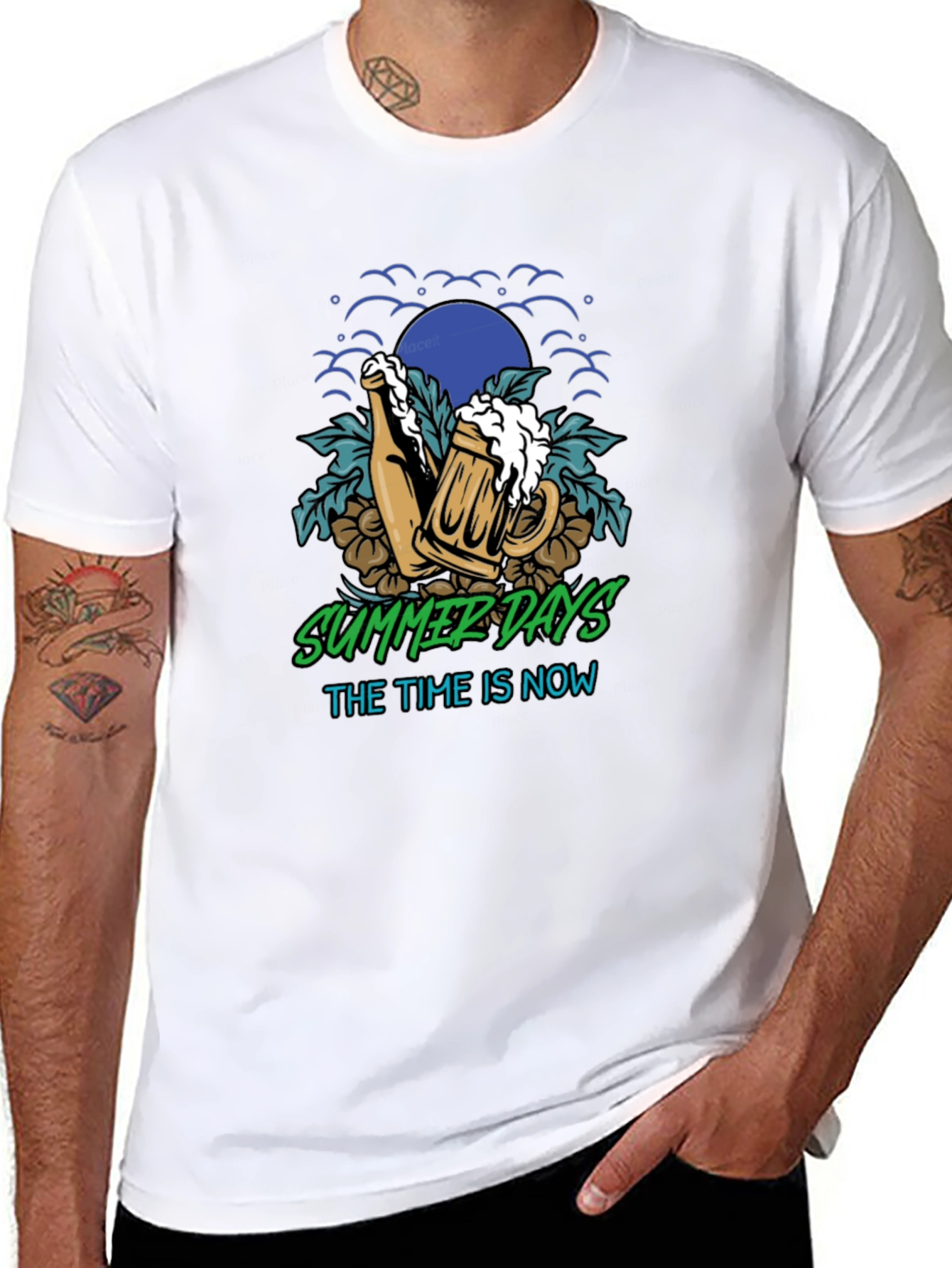 Summer Days Beer Graphic T-Shirt