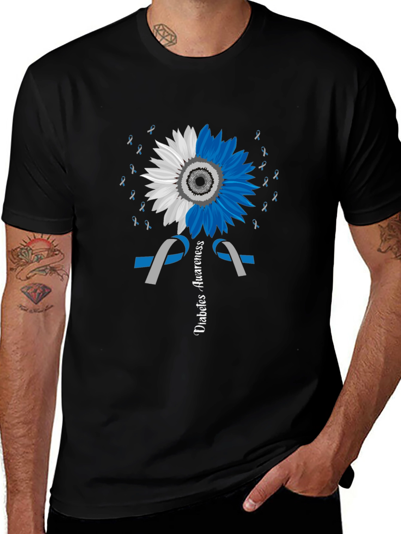 Diabetes Awareness Sunflower T-Shirt