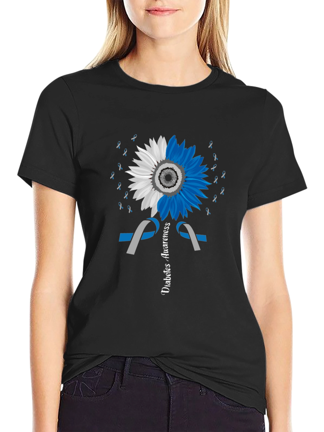 Diabetes Awareness Sunflower T-Shirt