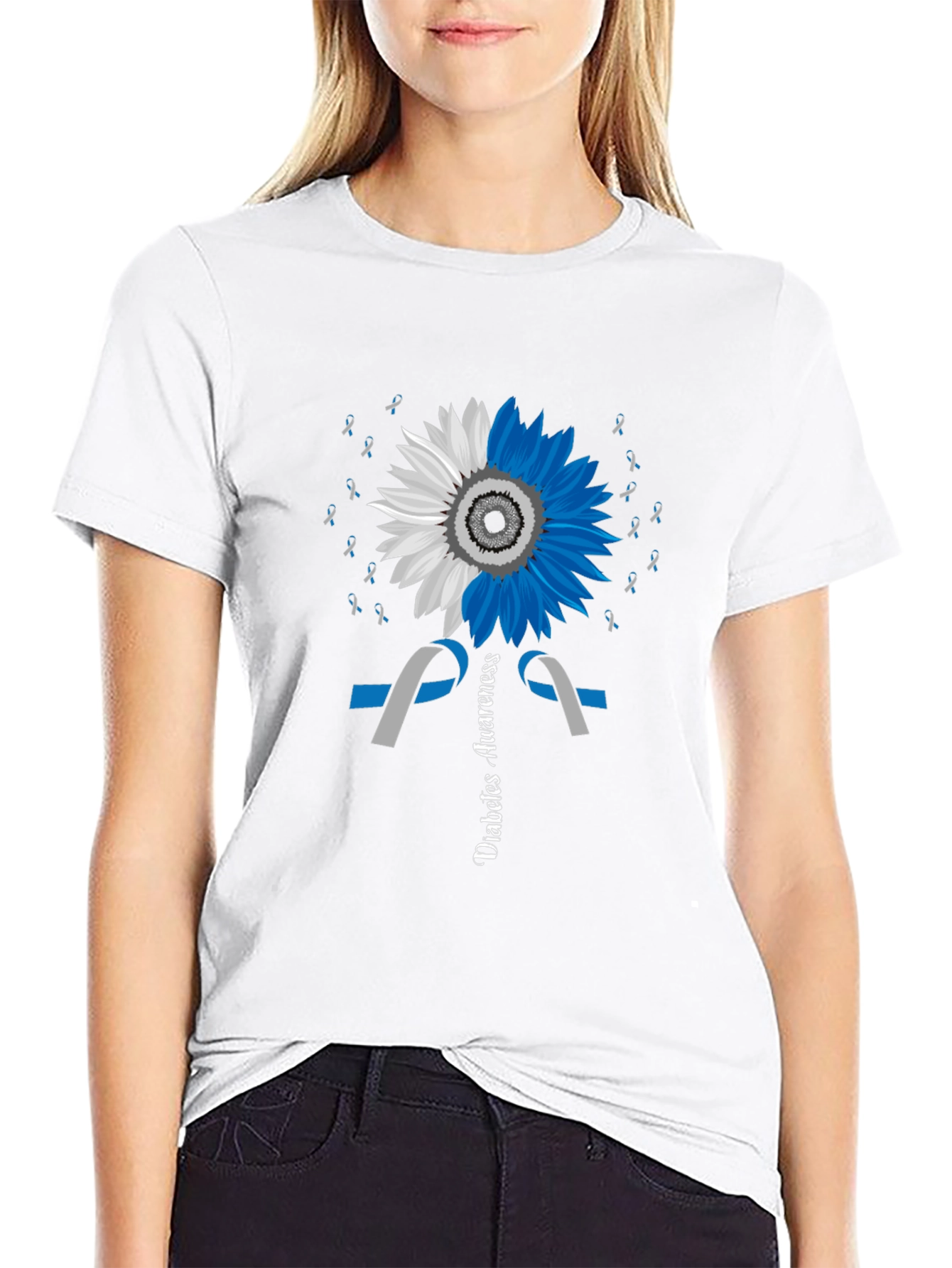 Diabetes Awareness Sunflower T-Shirt