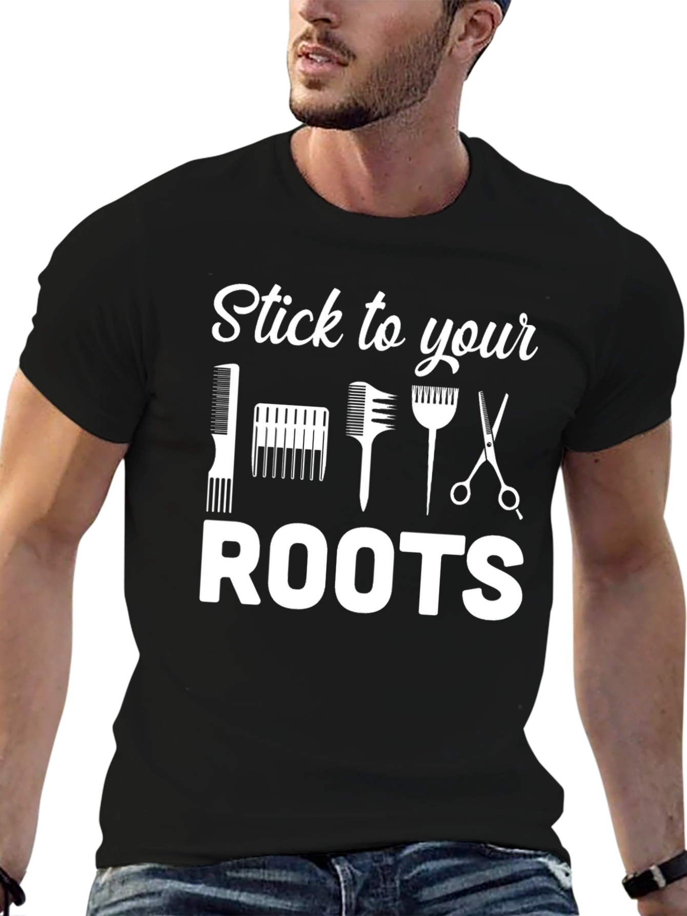 Stick to Your Roots Barber Graphic Tee