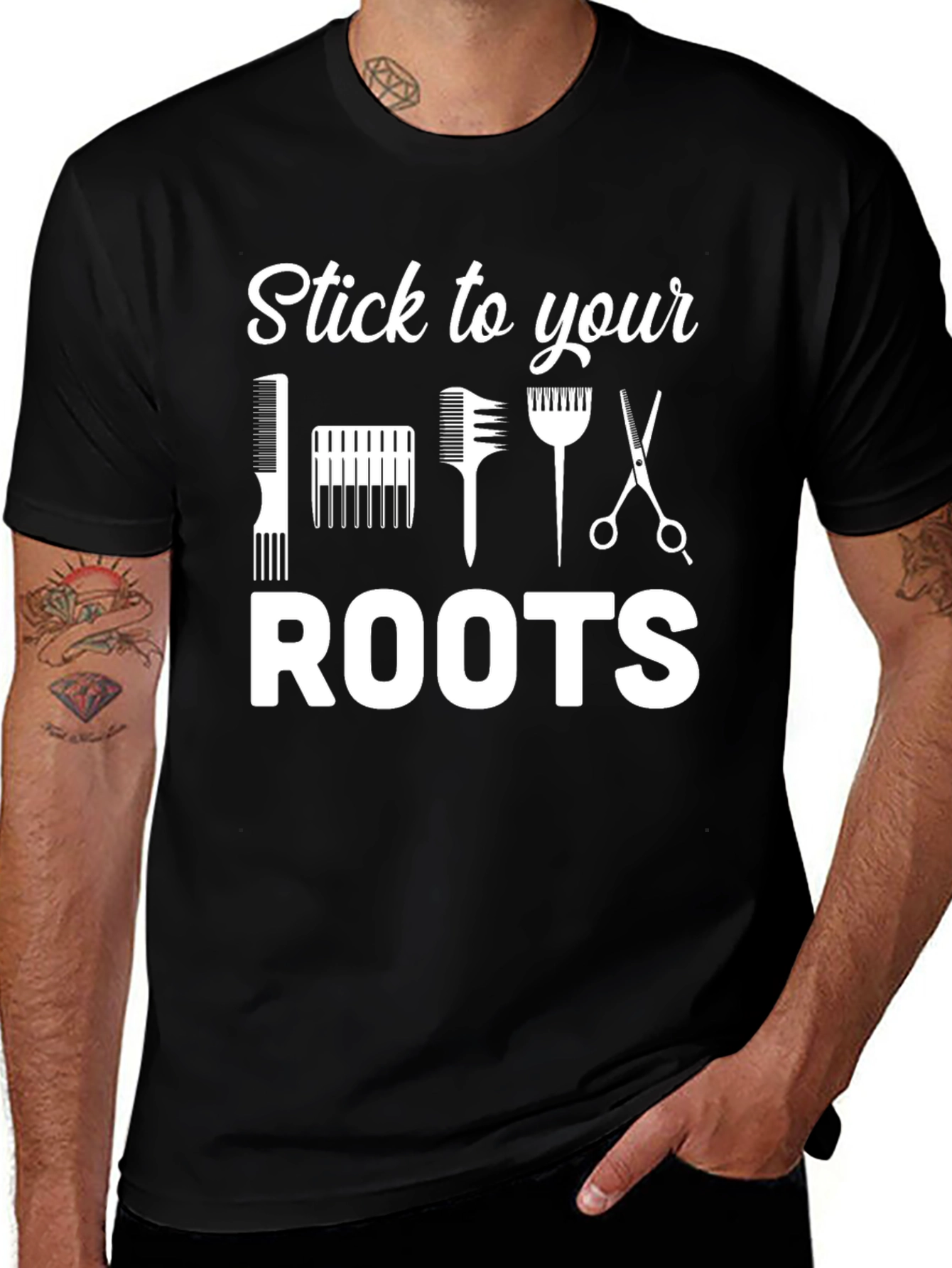 Stick to Your Roots Barber Graphic Tee