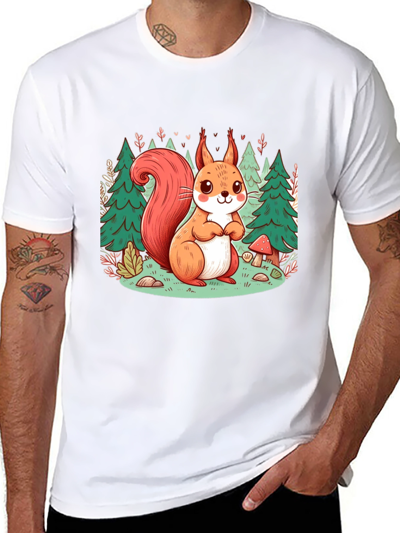 Cute Squirrel Forest T-Shirt