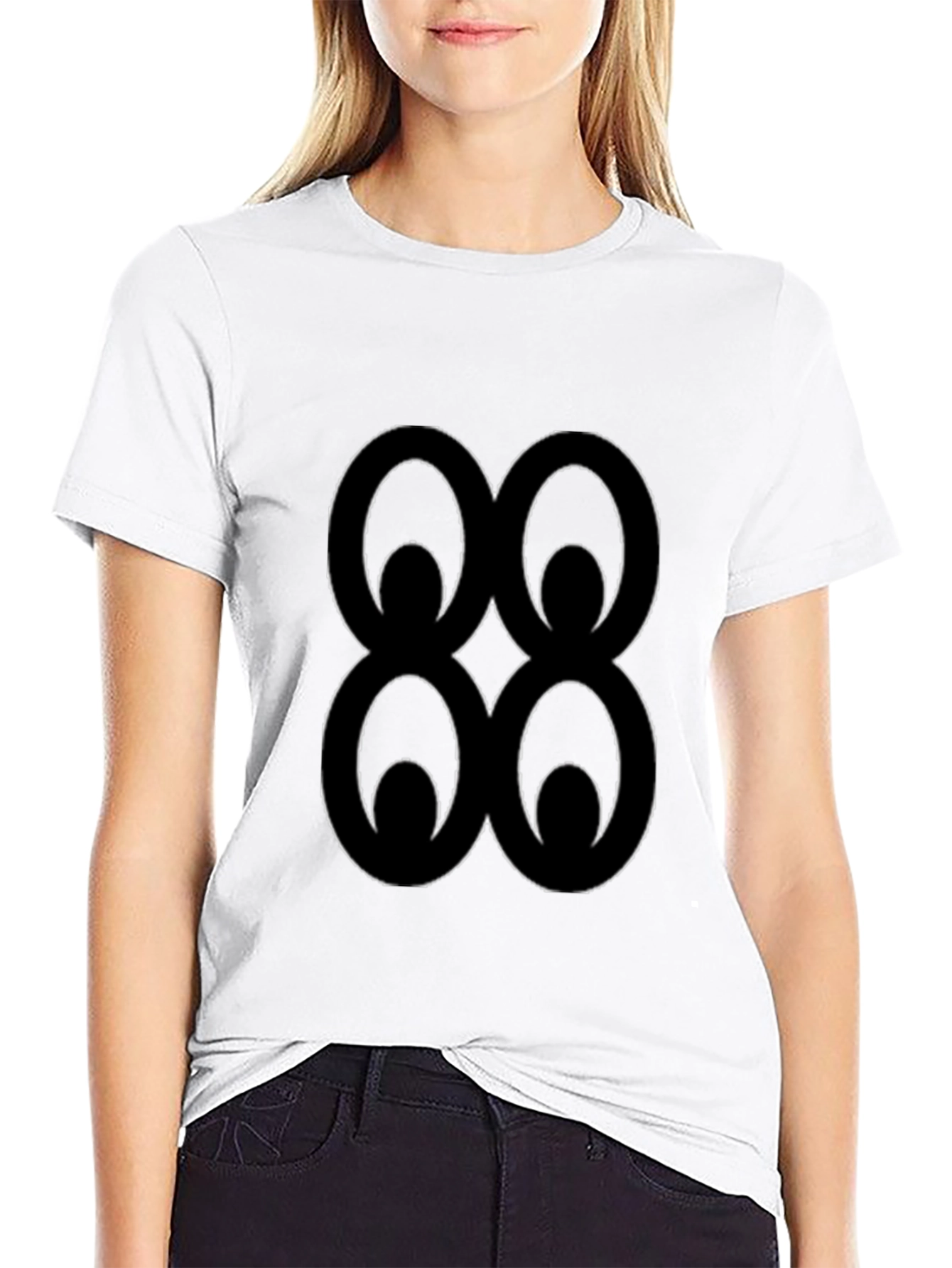 Abstract Graphic Print Crew Neck T-Shirt