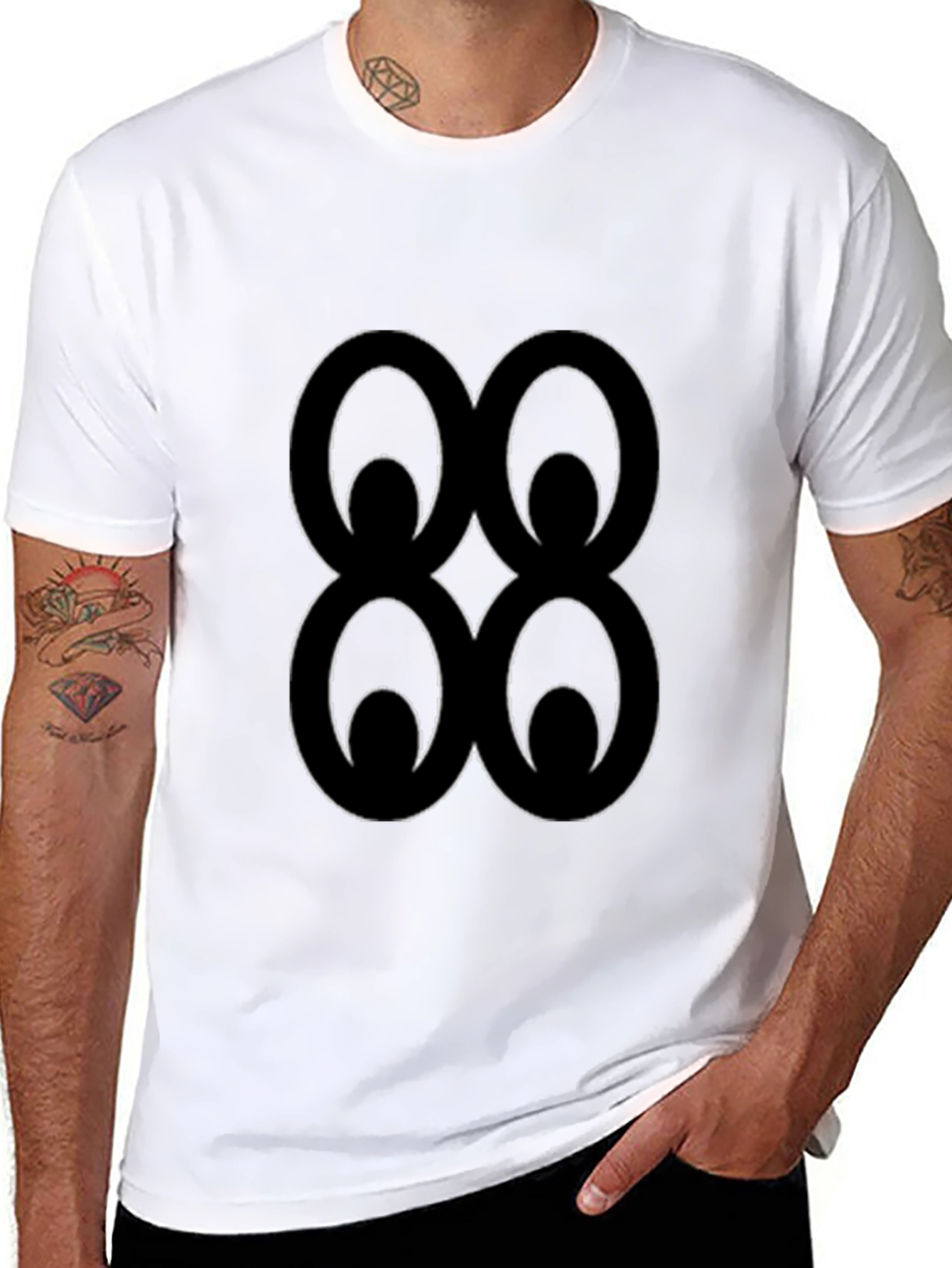 Abstract Graphic Print Crew Neck T-Shirt