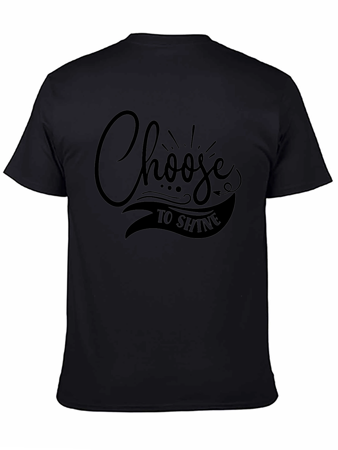 Choose to Shine Black Graphic Tee - Inspiring Shirt