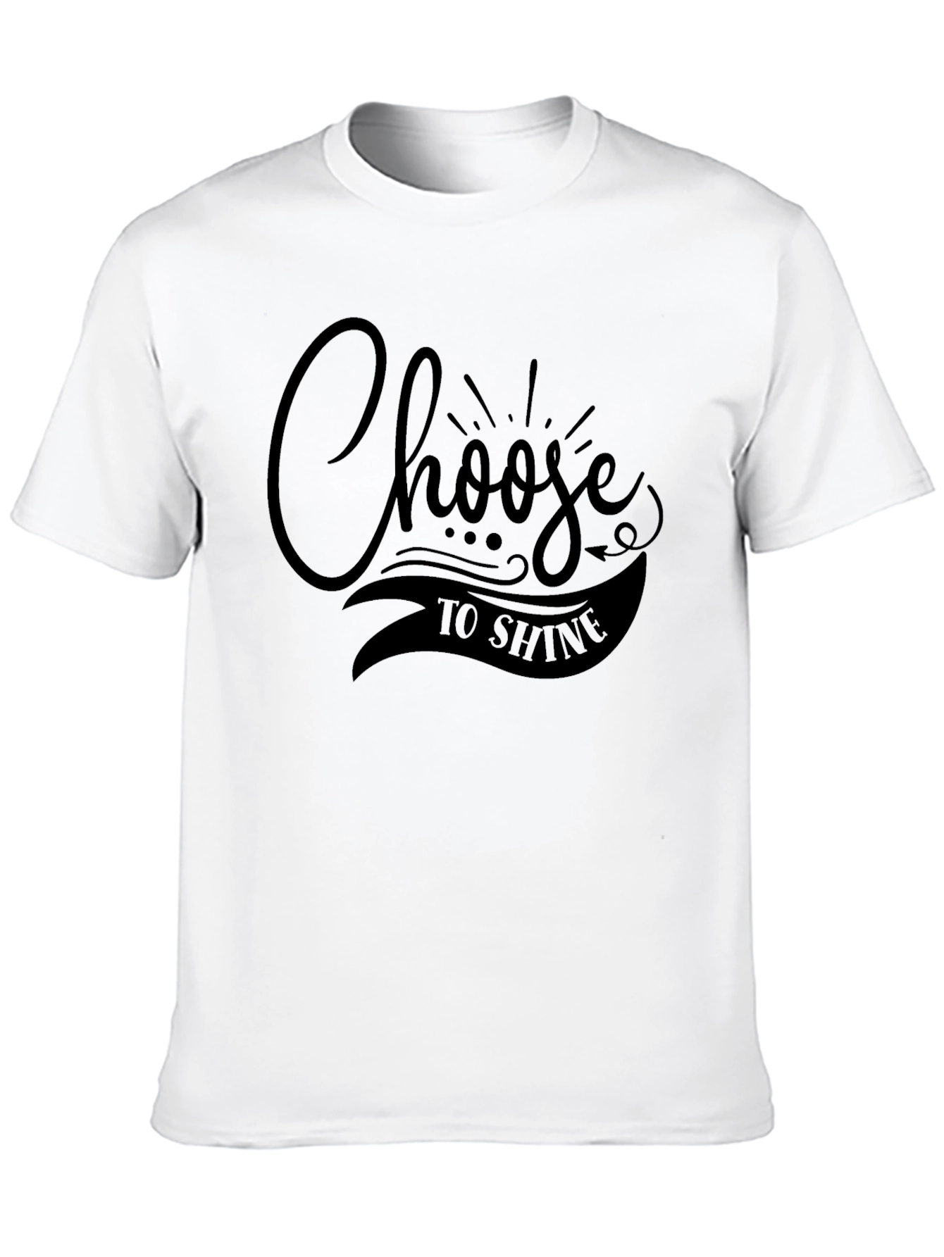 Choose to Shine Black Graphic Tee - Inspiring Shirt