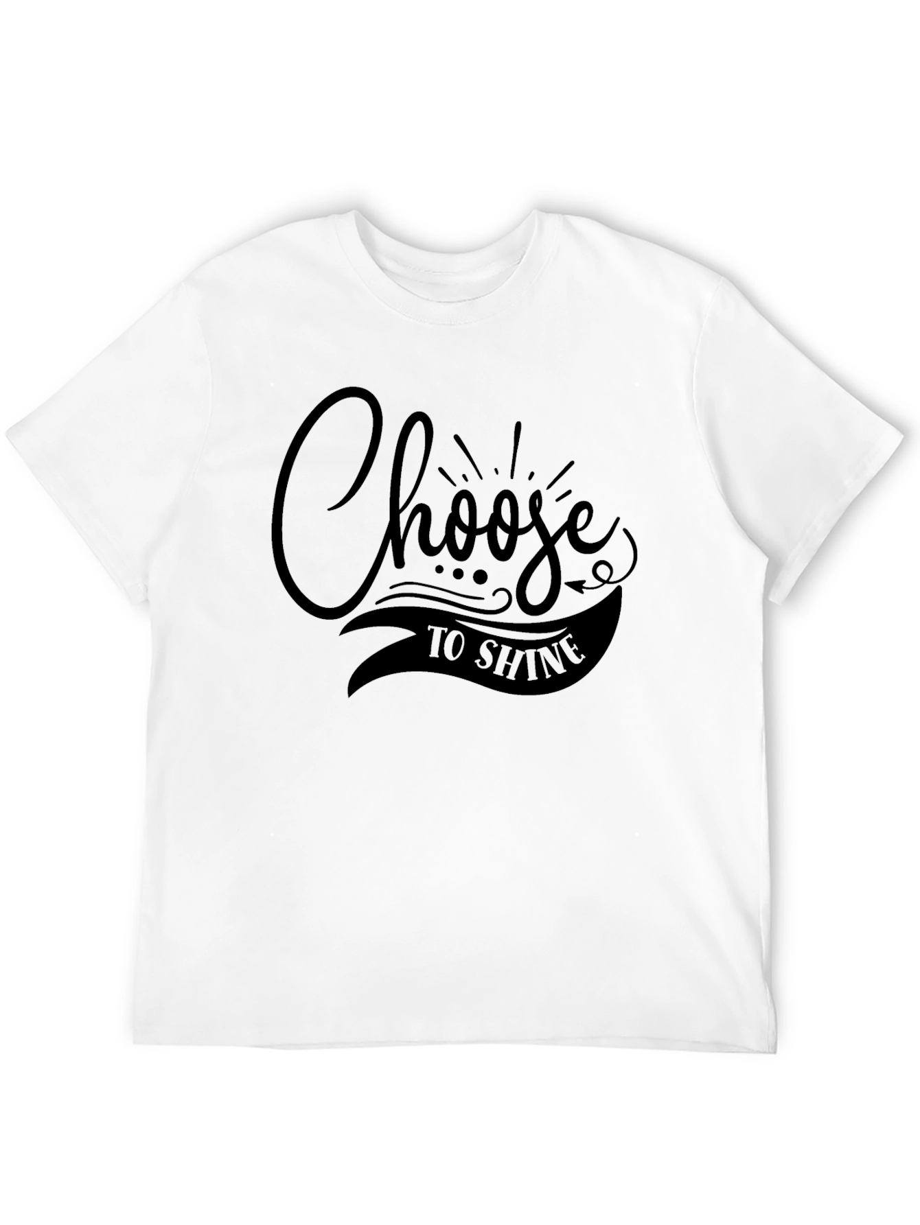 Choose to Shine Black Graphic Tee - Inspiring Shirt