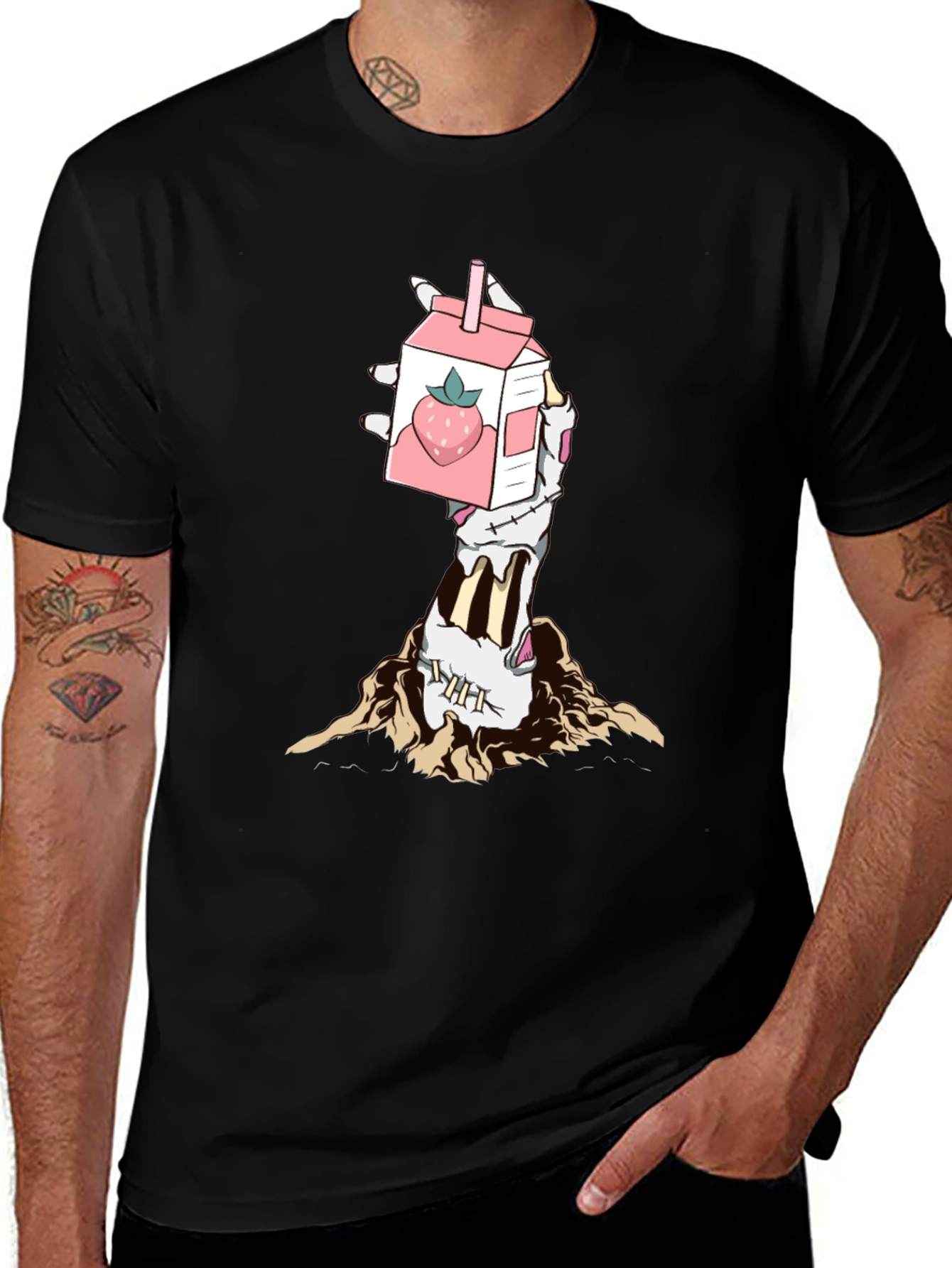Zombie Hand Strawberry Milk T-Shirt