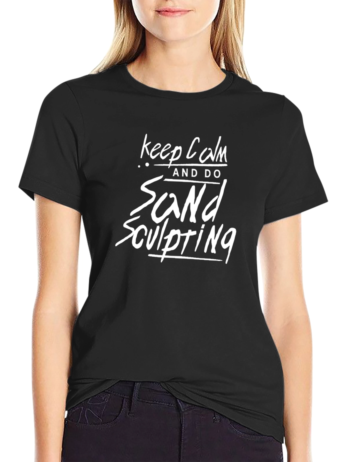 Keep Calm Sand Sculpting T-Shirt - Black