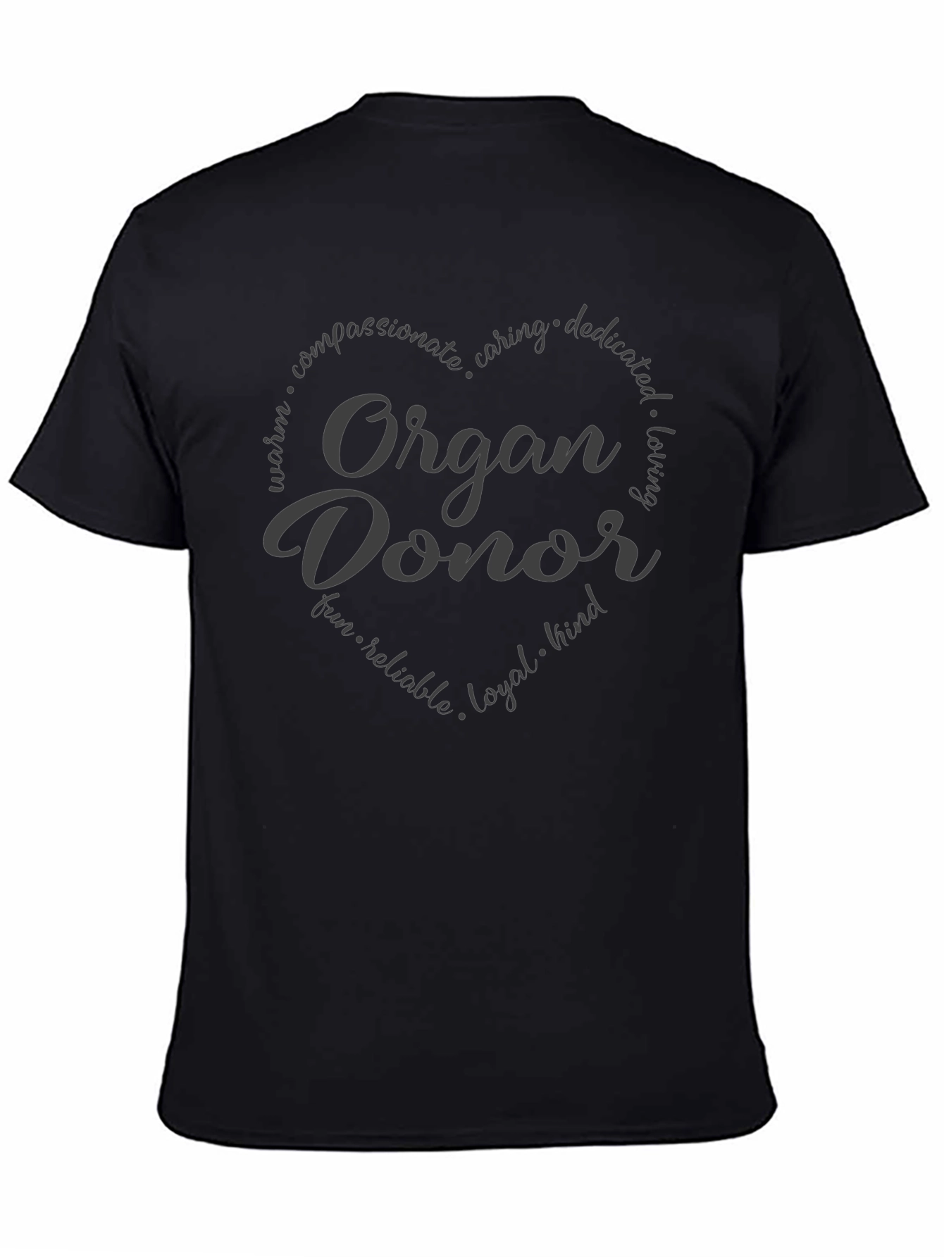 Organ Donor Heart T-Shirt - Black