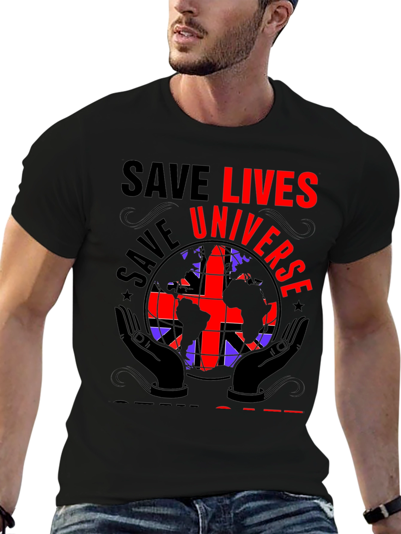 Save Lives Universe Graphic T-Shirt