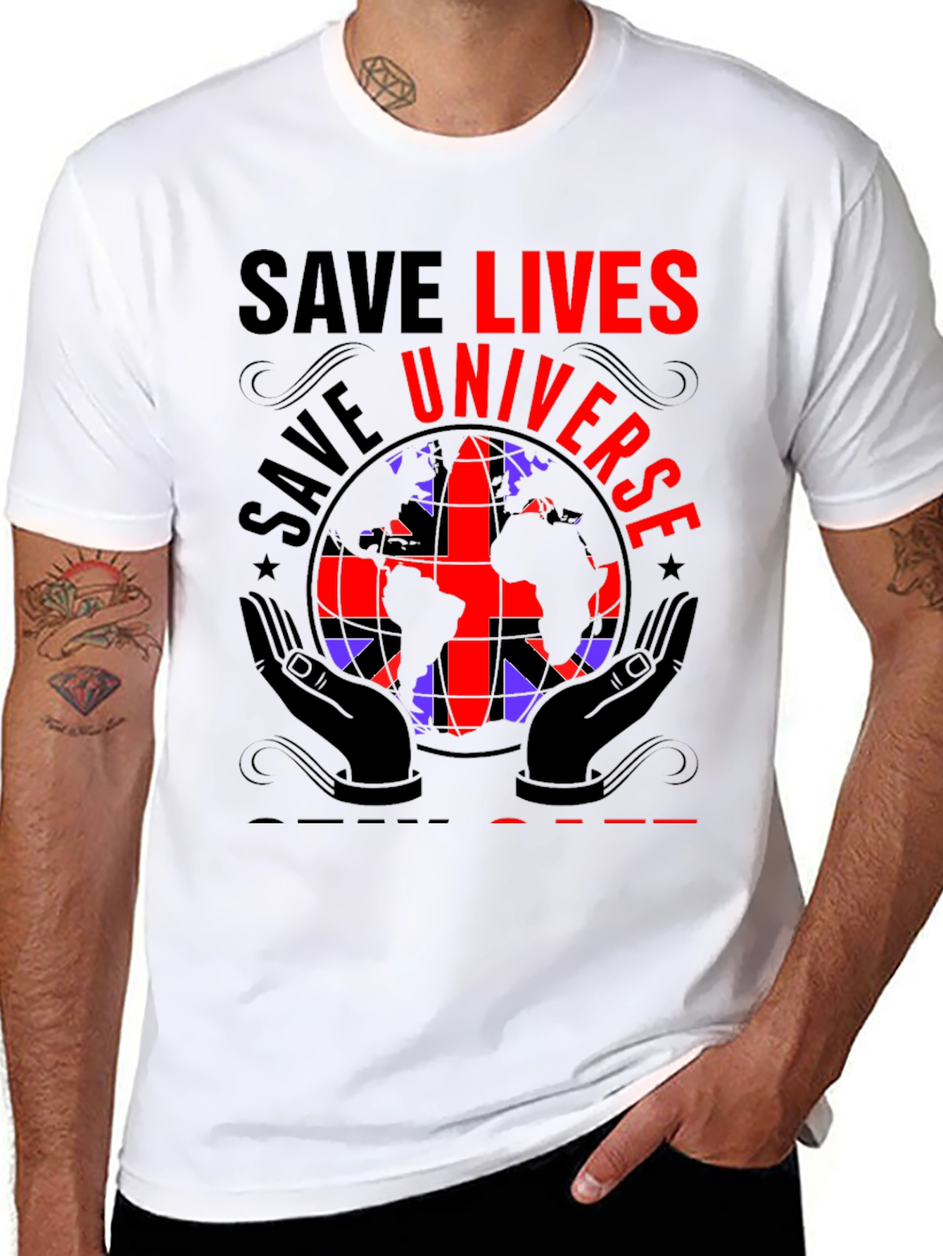 Save Lives Universe Graphic T-Shirt