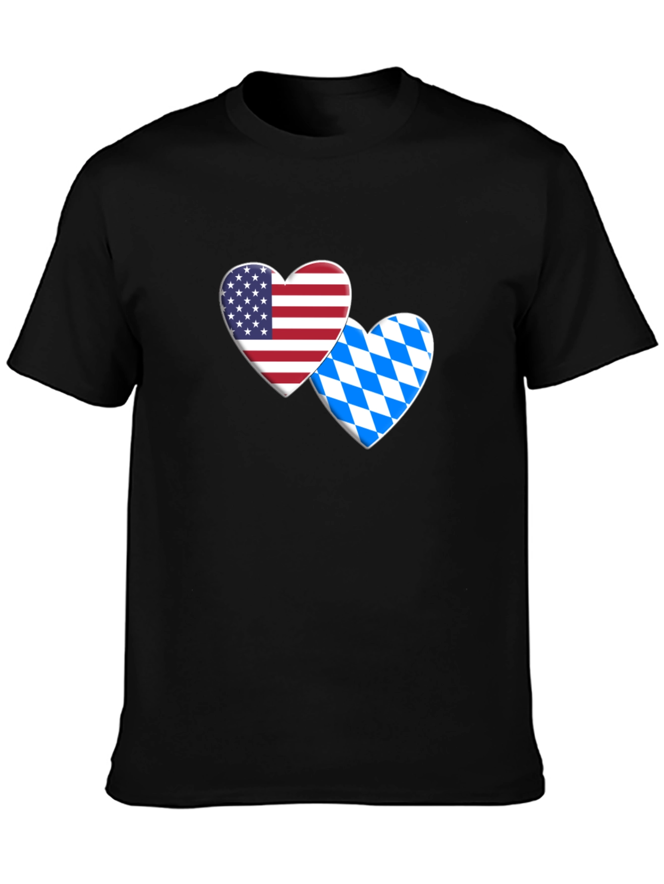 USA & Bavarian Heart T-Shirt