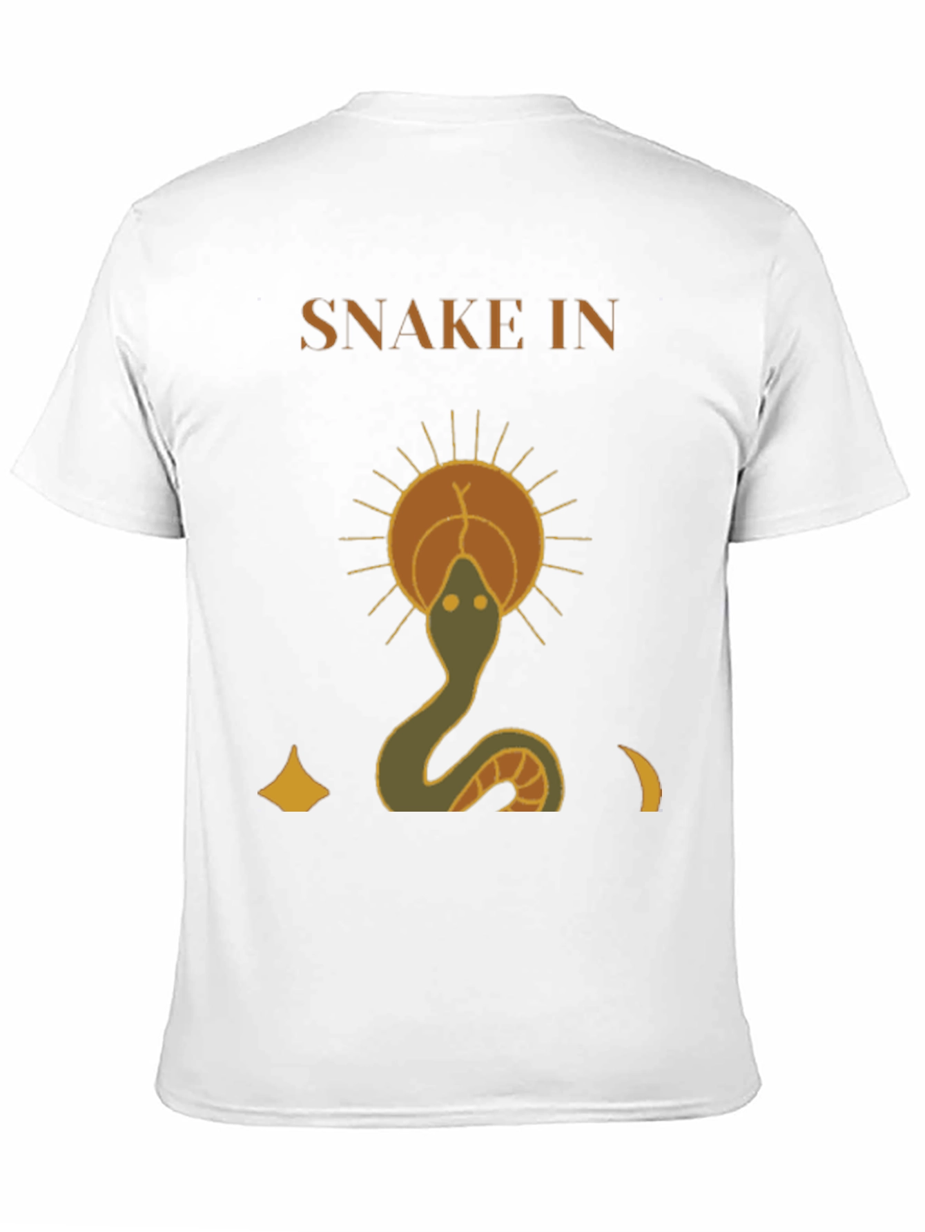 Snake In The Sun Graphic Tee - Mystical Design